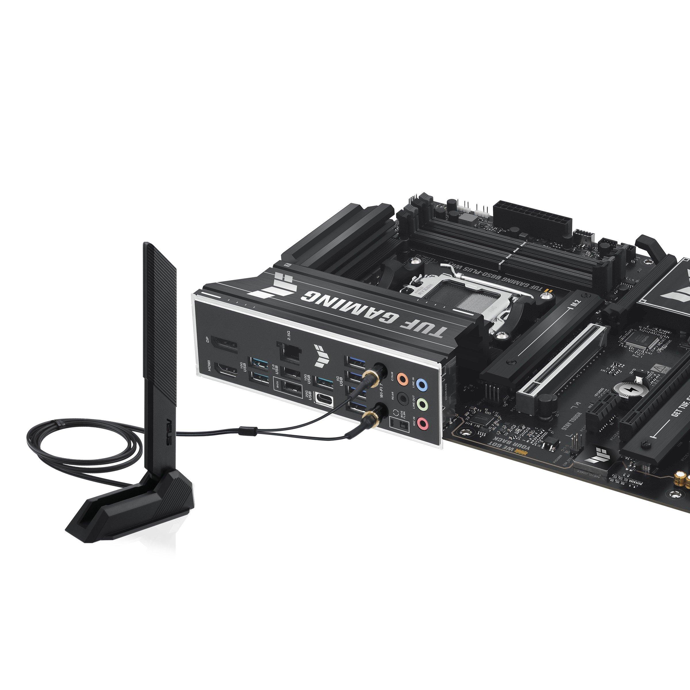 Black - ASUS - TUF GAMING B850-PLUS WIFI - AMD Motherboard - 9