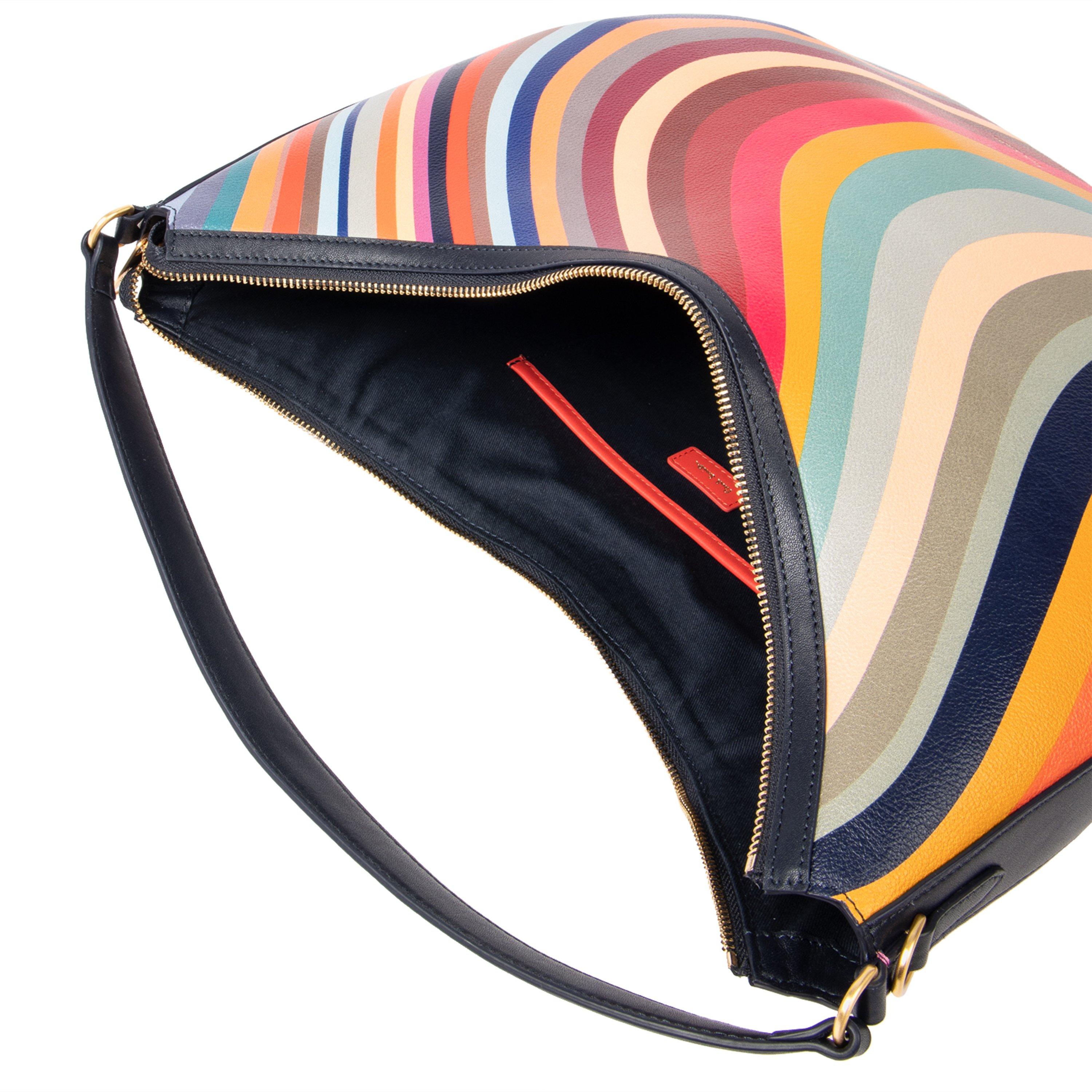 Paul Smith Swirl Hobo Bag PAUL SMITH Swirl Print Leather Mini Hobo
