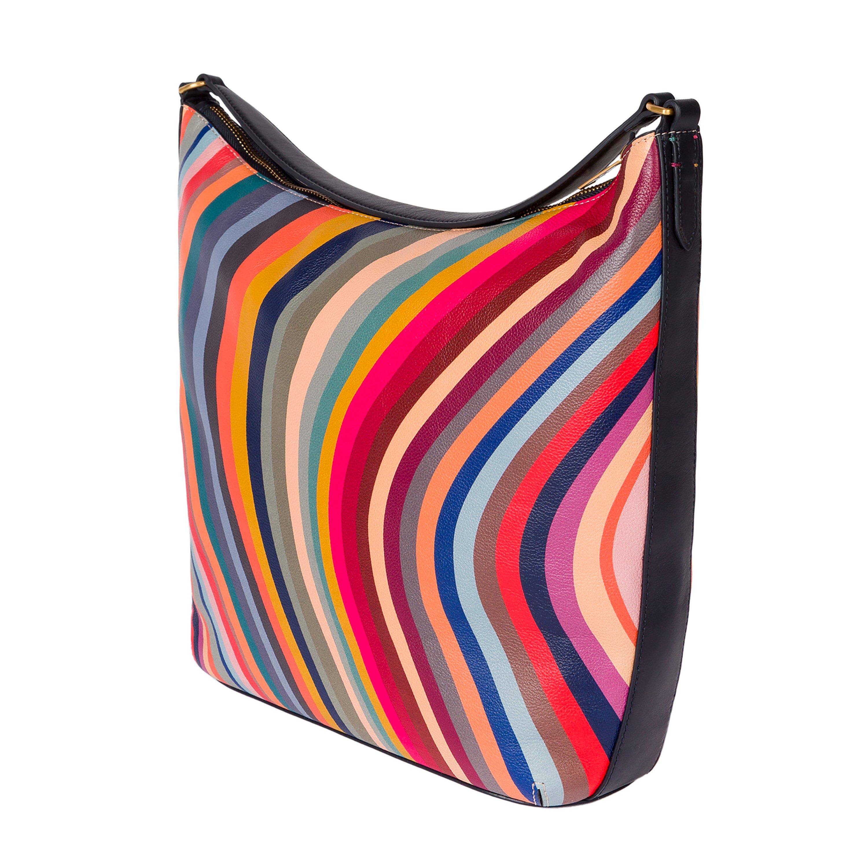 Multi - Paul Smith - Leather Swirl Hobo Bag - 5