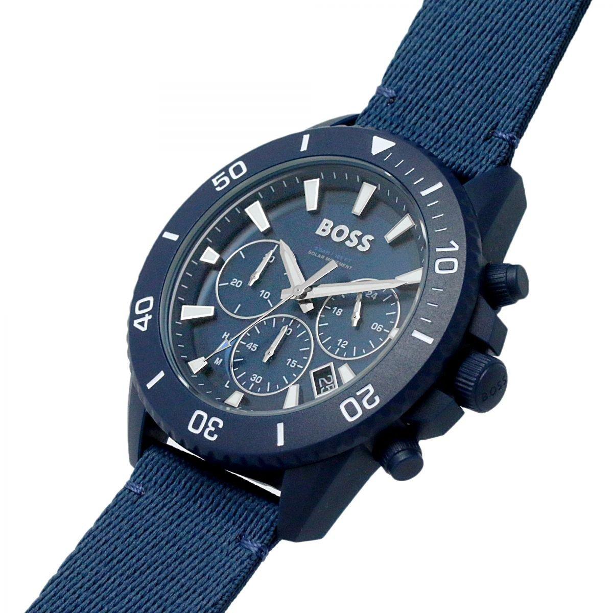 Blue - Boss - Men's Admiral Ocean Solar Powered Watch - 4
