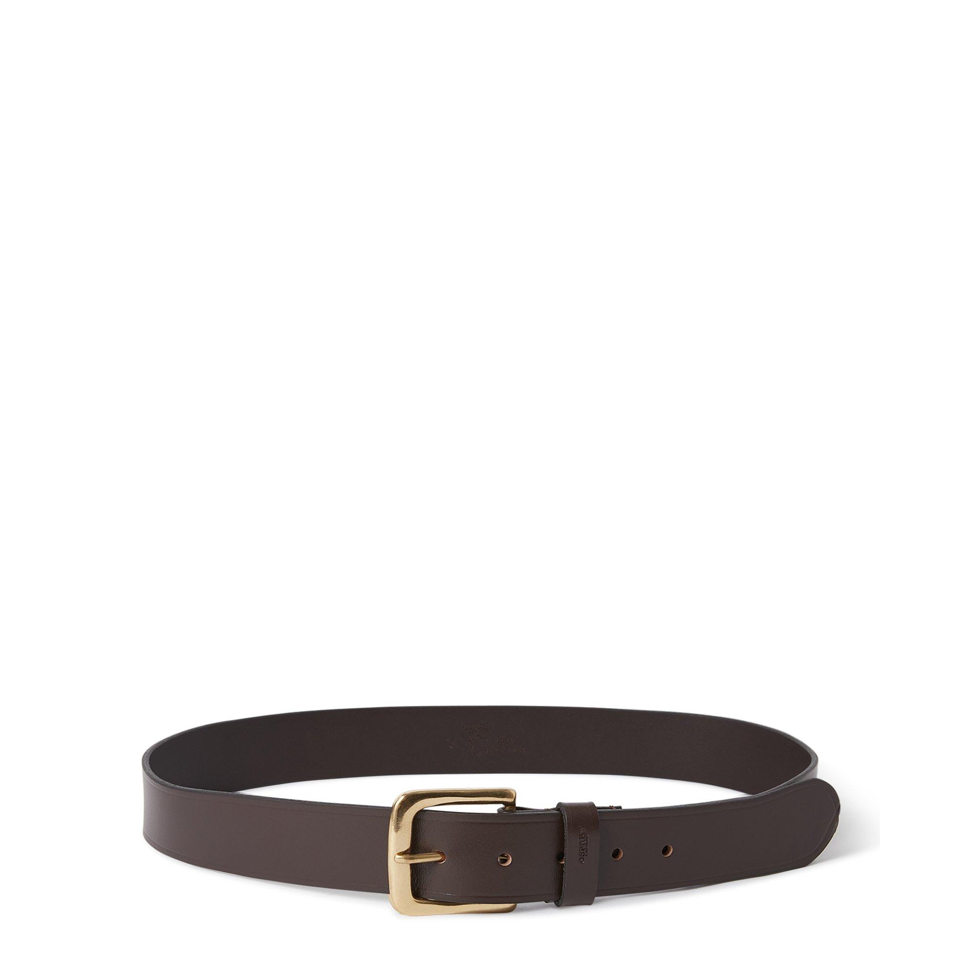 Osprey London Men's Wesley Leather Belt - Chocolate - 80
