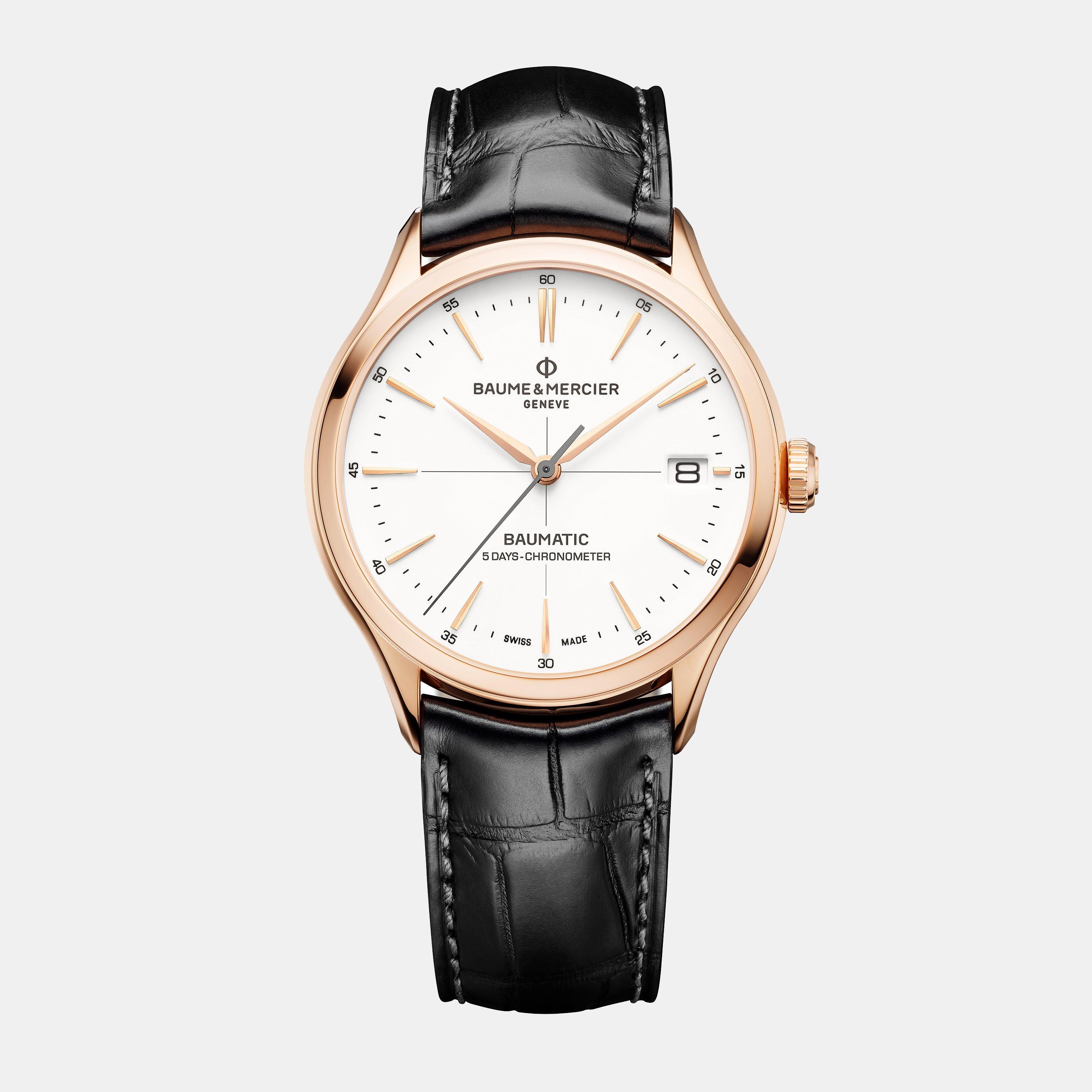 Gold/Black - Baume and Mercier - Men's Clifton Automatic Analogue Watch