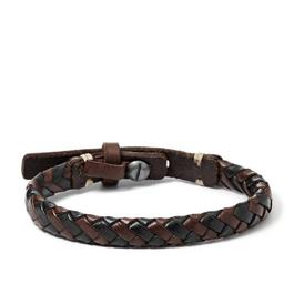 Fossil and Leather Leather Bracelet