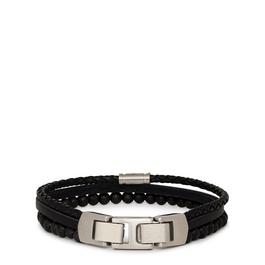 Fossil Fossil Men's Silver Stainless Steel Multi Strand Bracelet JF03620040