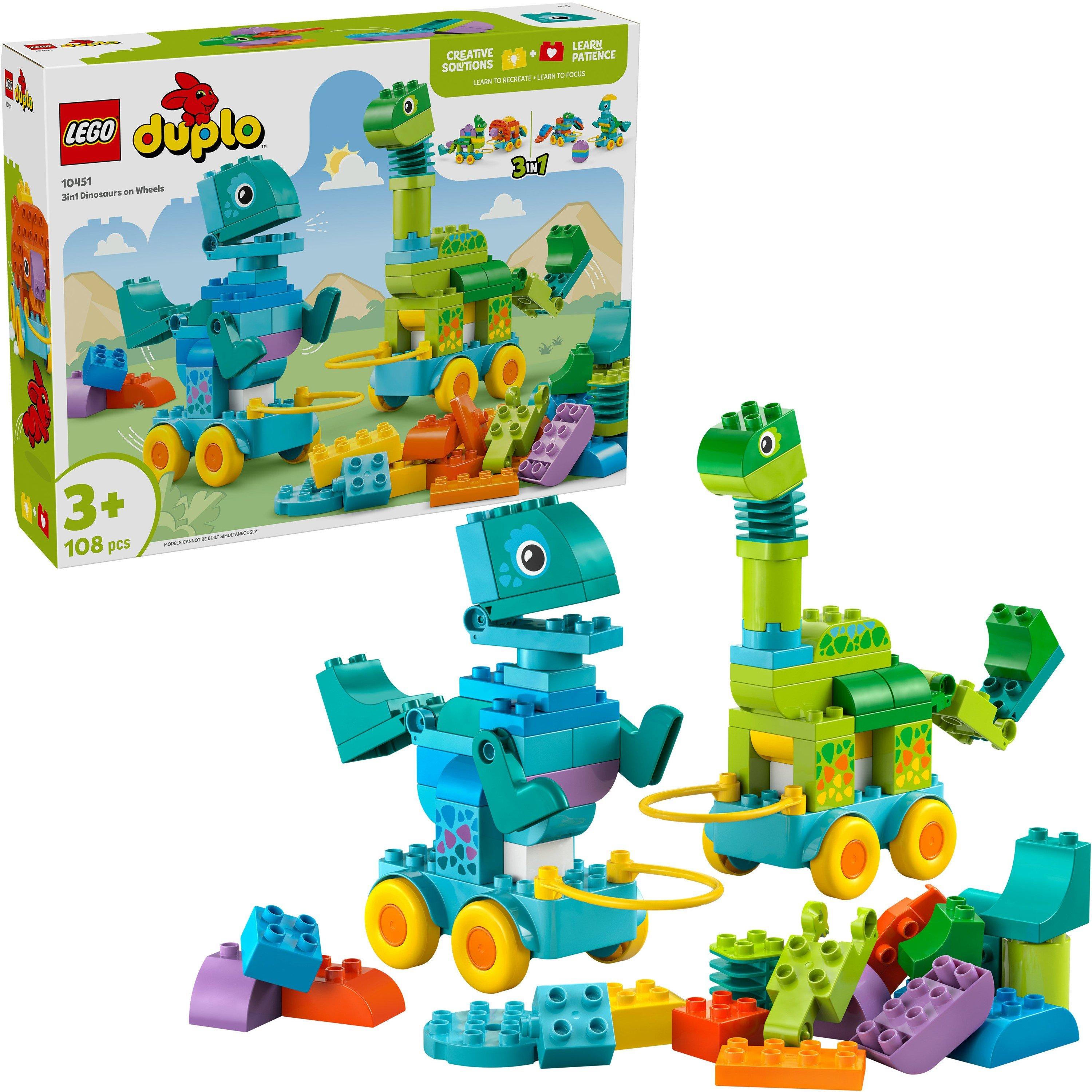 Dinos sur roues - LEGO - LEGO® DUPLO® Town 3in1 Dinosaurs on Wheels Learn-Through-Play Toddler Toy 10451 - 1