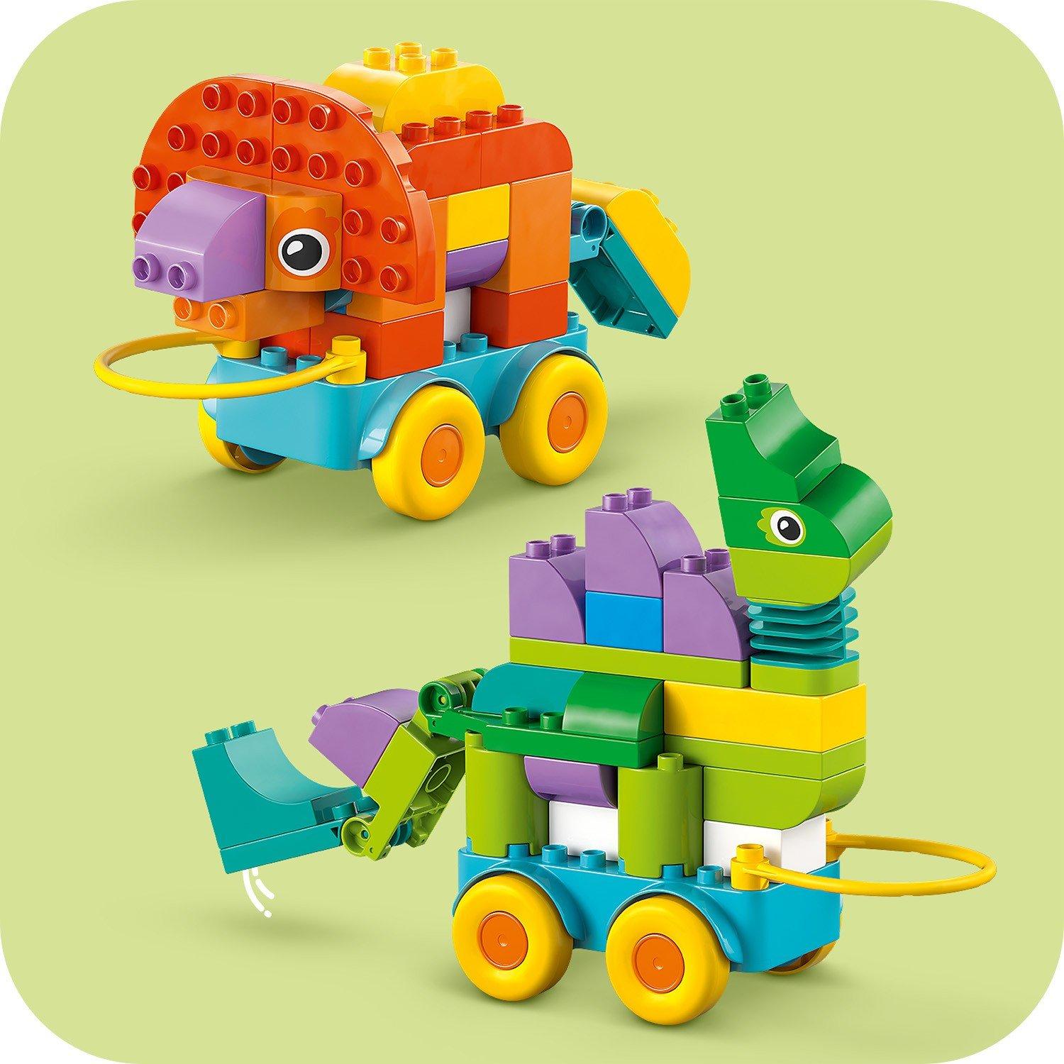 Dinos op Wielen - LEGO - LEGO® DUPLO® Town 3in1 Dinosaurs on Wheels Learn-Through-Play Toddler Toy 10451 - 11