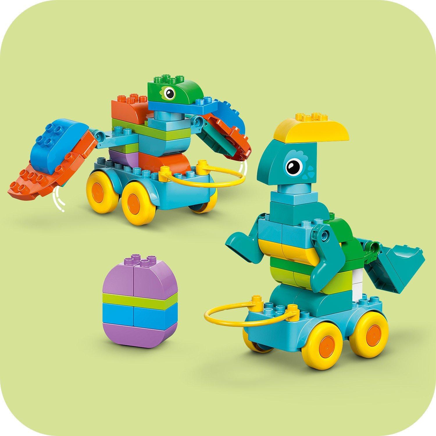 Dinos op Wielen - LEGO - LEGO® DUPLO® Town 3in1 Dinosaurs on Wheels Learn-Through-Play Toddler Toy 10451 - 12