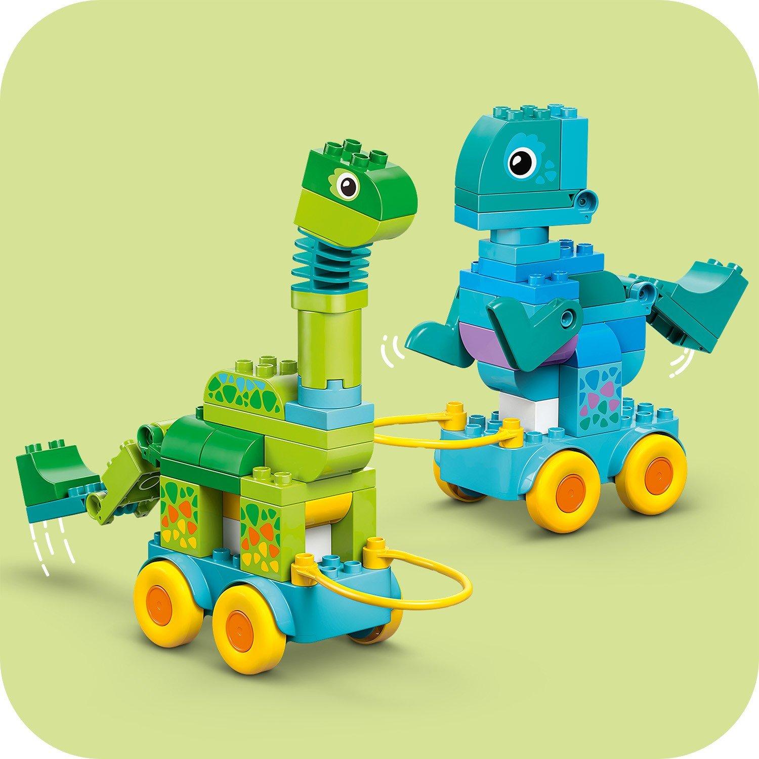 Dinos op Wielen - LEGO - LEGO® DUPLO® Town 3in1 Dinosaurs on Wheels Learn-Through-Play Toddler Toy 10451 - 10