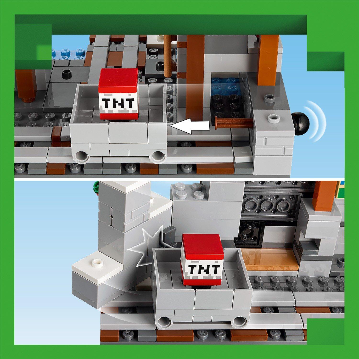 Pickaxe Mine - LEGO - LEGO® Minecraft® The Pickaxe Mine Gamer-Room Decor and Axe Toy 21277 - 11