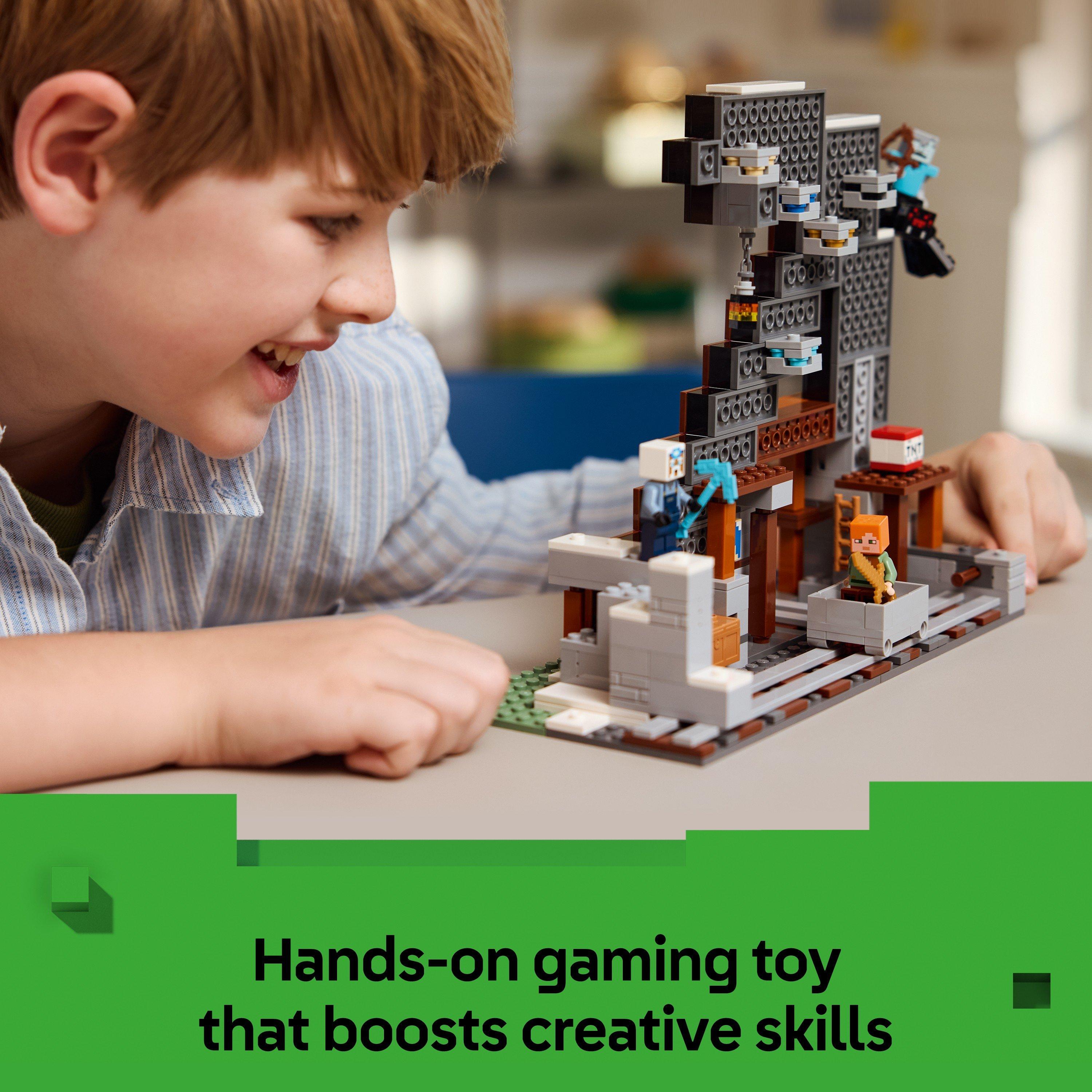 Pickaxe Mine - LEGO - LEGO® Minecraft® The Pickaxe Mine Gamer-Room Decor and Axe Toy 21277 - 6