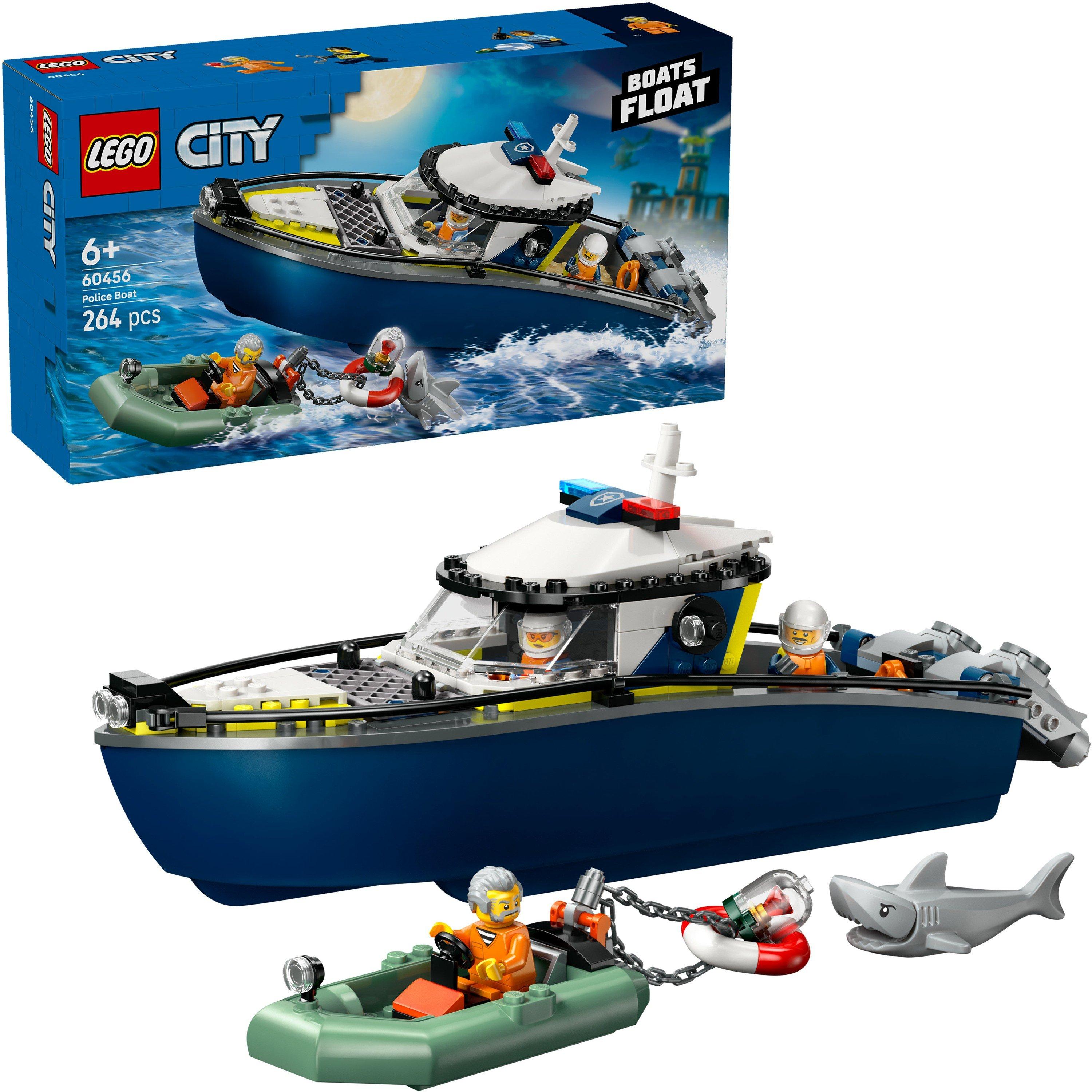 Lego Boys Lego® City Chase Toy With A Floatable Speedboat And Dinghy 60456 Police Boat