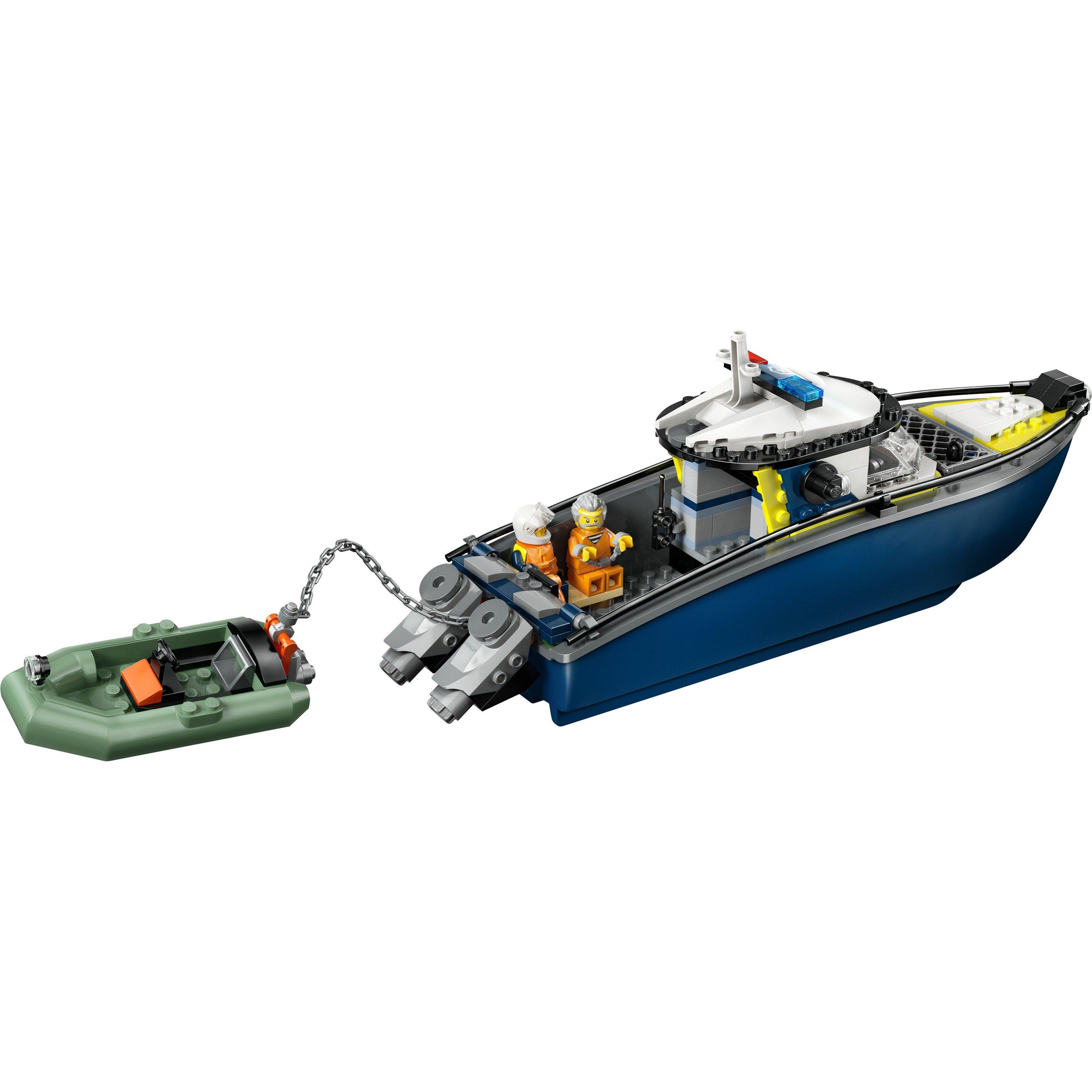 Barca della polizia - LEGO - LEGO® City Police Boat Chase Toy with a Floatable Speedboat and Dinghy 60456 - 13