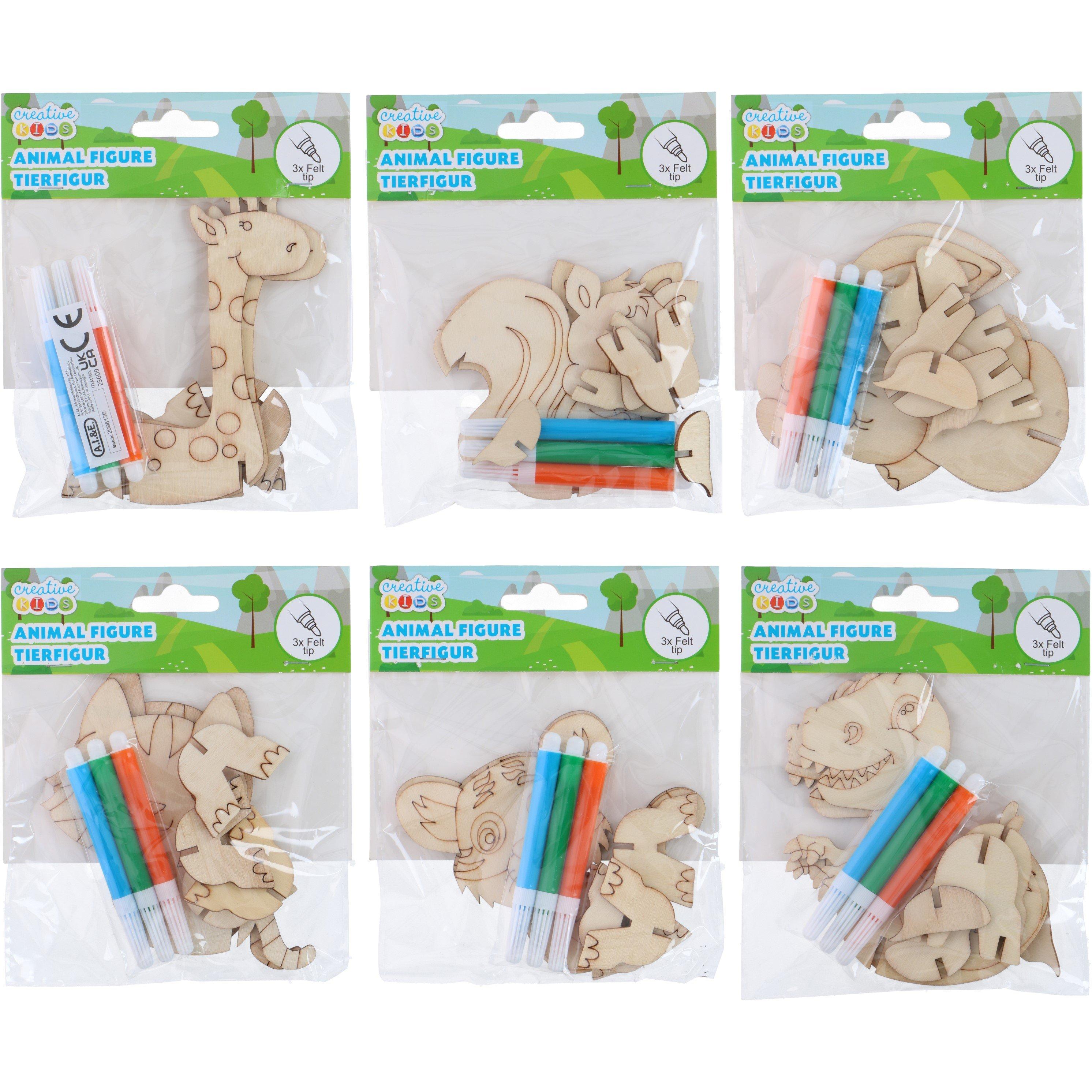 Multi - Edco - 3D Animal Figure for Coloring
