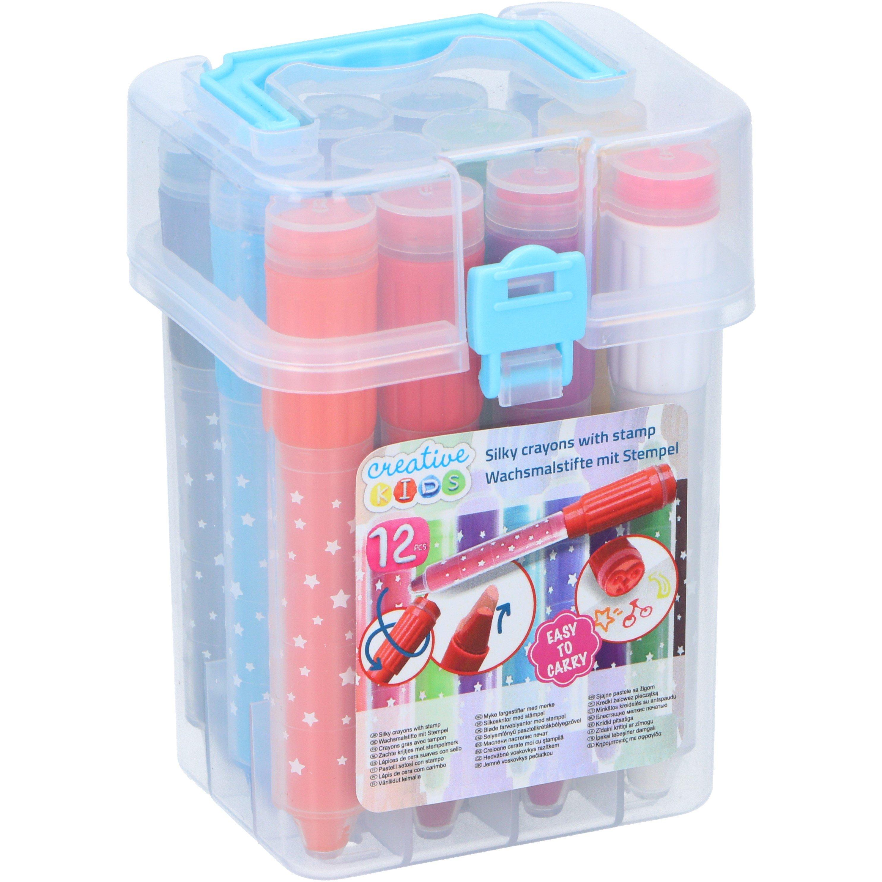 Multi - Edco - Silky Crayons with Stamp - 1
