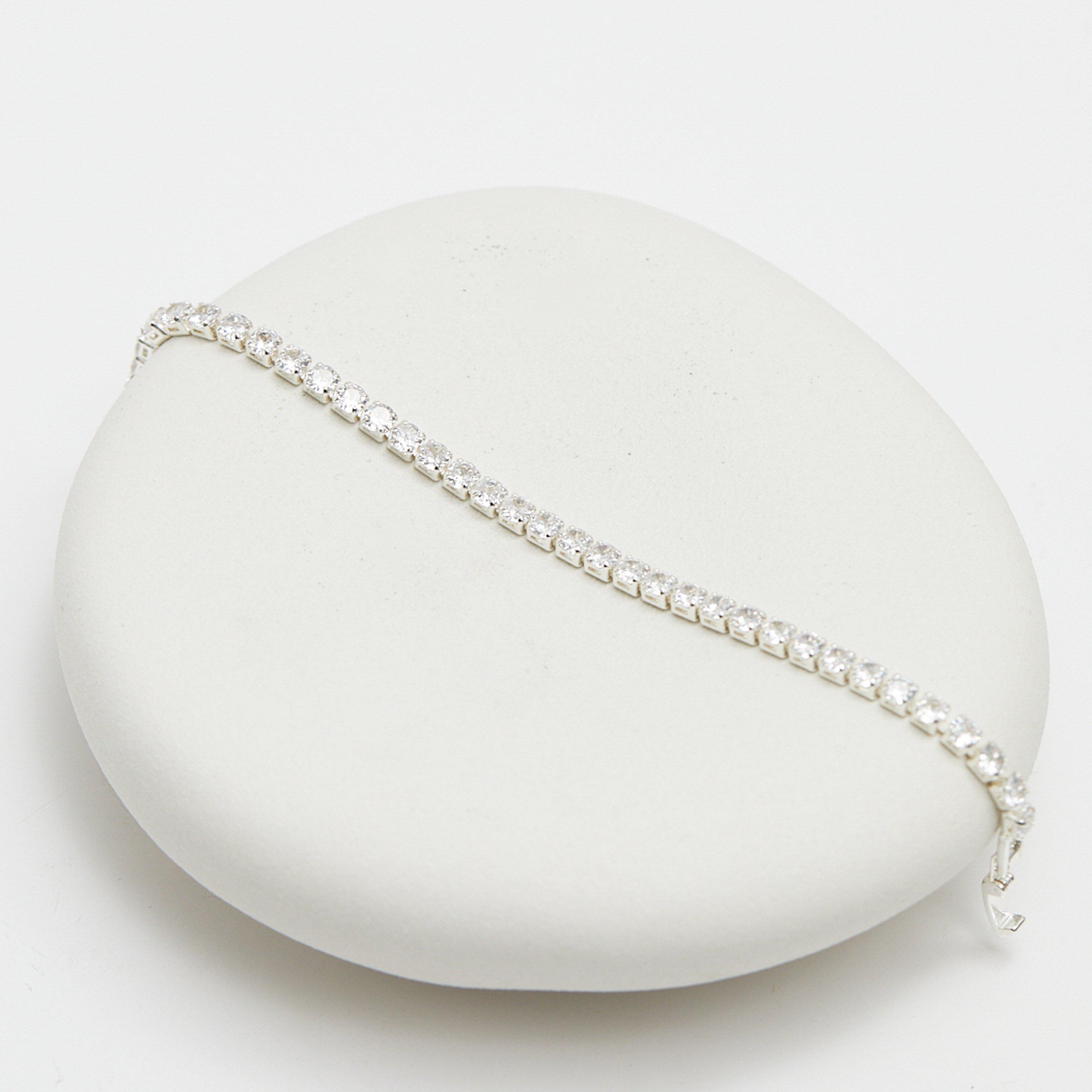 Silver - Jon Richard - Silver Plated And Crystal Tennis Bracelet - 3