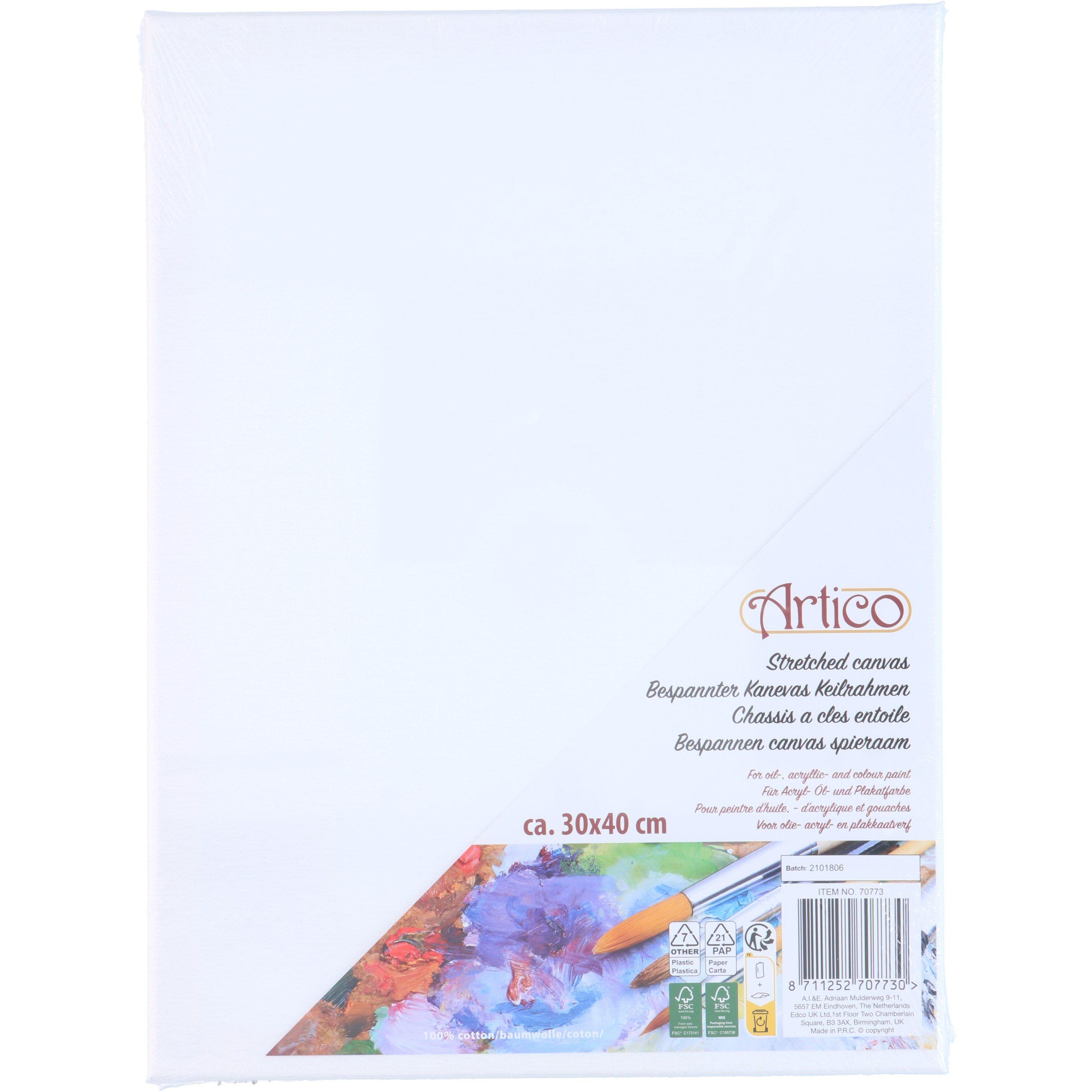 Edco  Stretched Canvas 30X40cm - White
