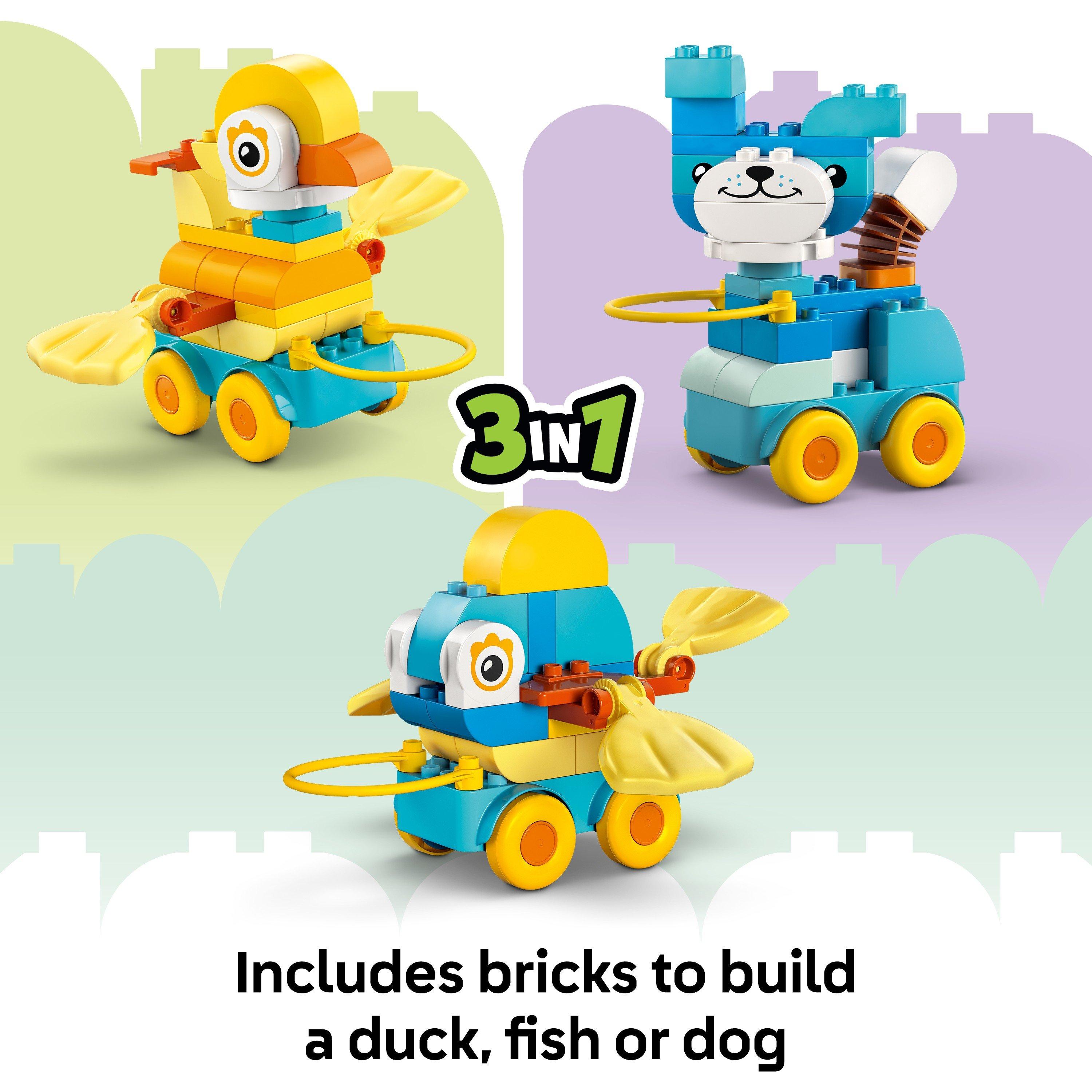 Anmal on Wheels - LEGO - LEGO® DUPLO® Town 3in1 Animals on Wheels Building Toy for Imaginative Play 10448 - 5