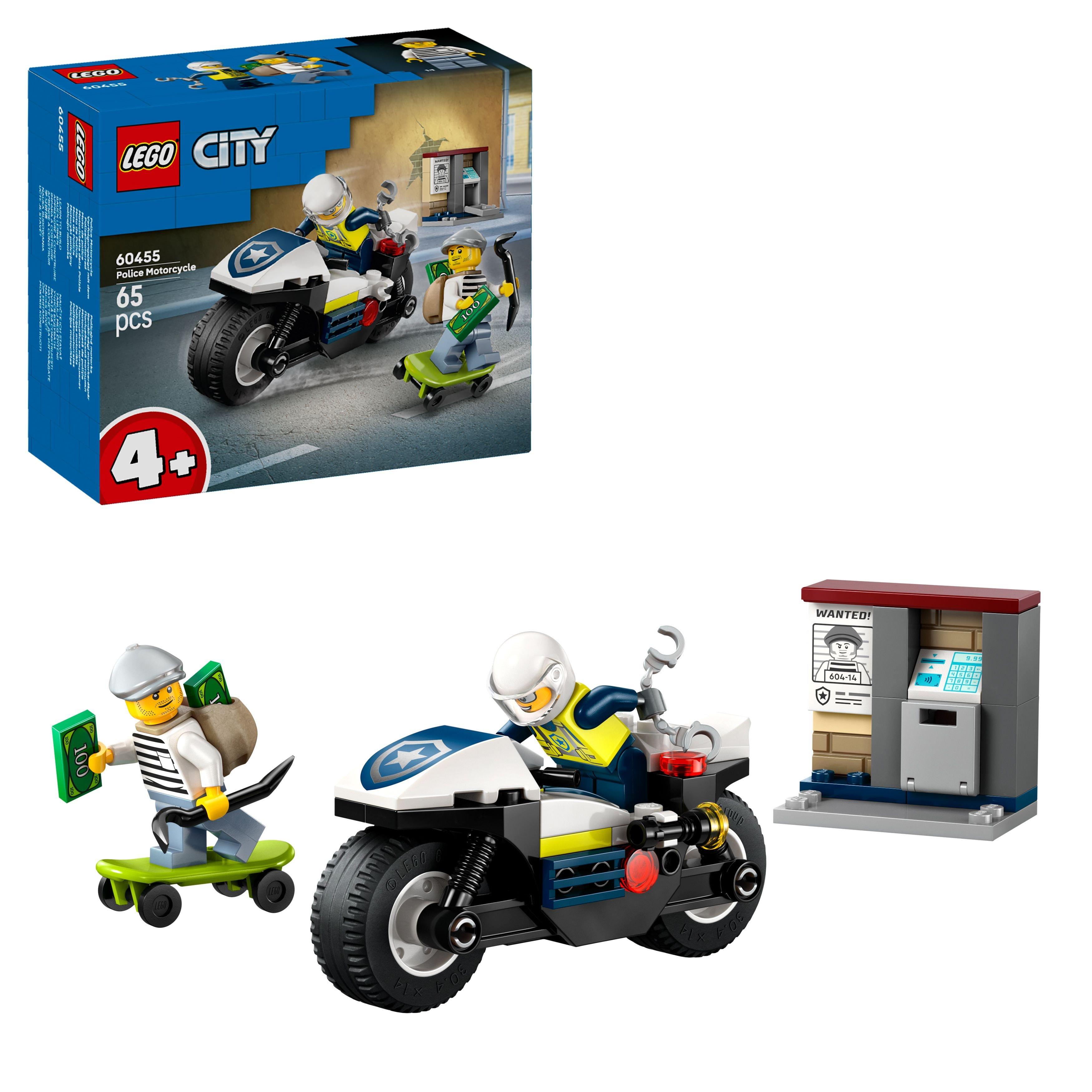 Police Mcycle - LEGO - LEGO® City Police Motorcycle Chase Toy Motorbike Set for Ages 4 and over 60455 - 1