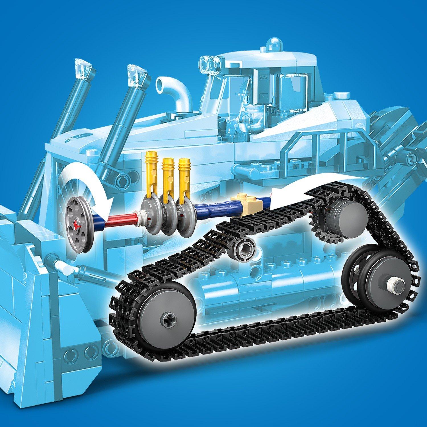 Žuti buldožer - LEGO - LEGO® City Yellow Bulldozer Construction Site Building Toy Playset 60466 - 11