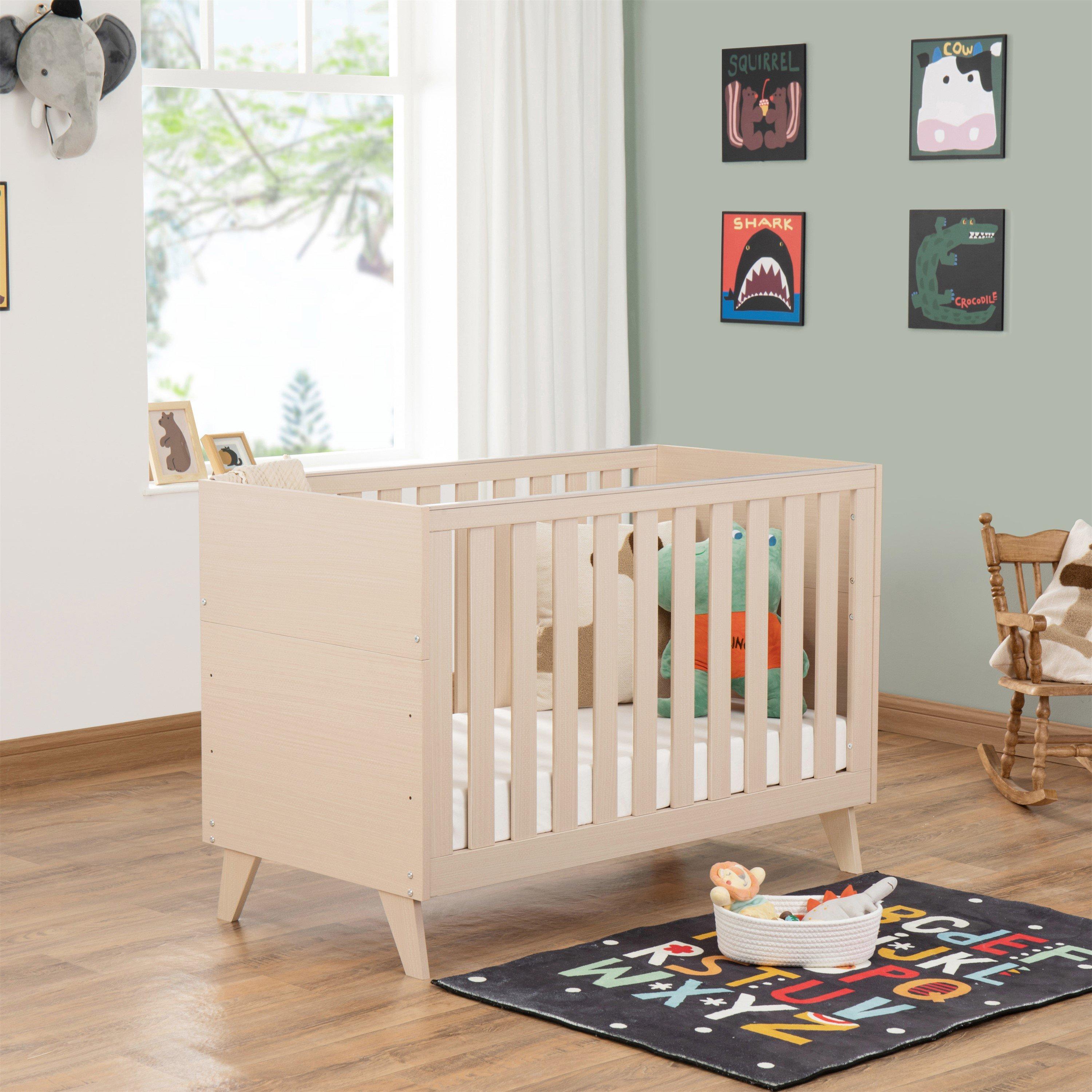 Natural - Babymore - Babymore Dante Mini Cot Bed - Natural - 2