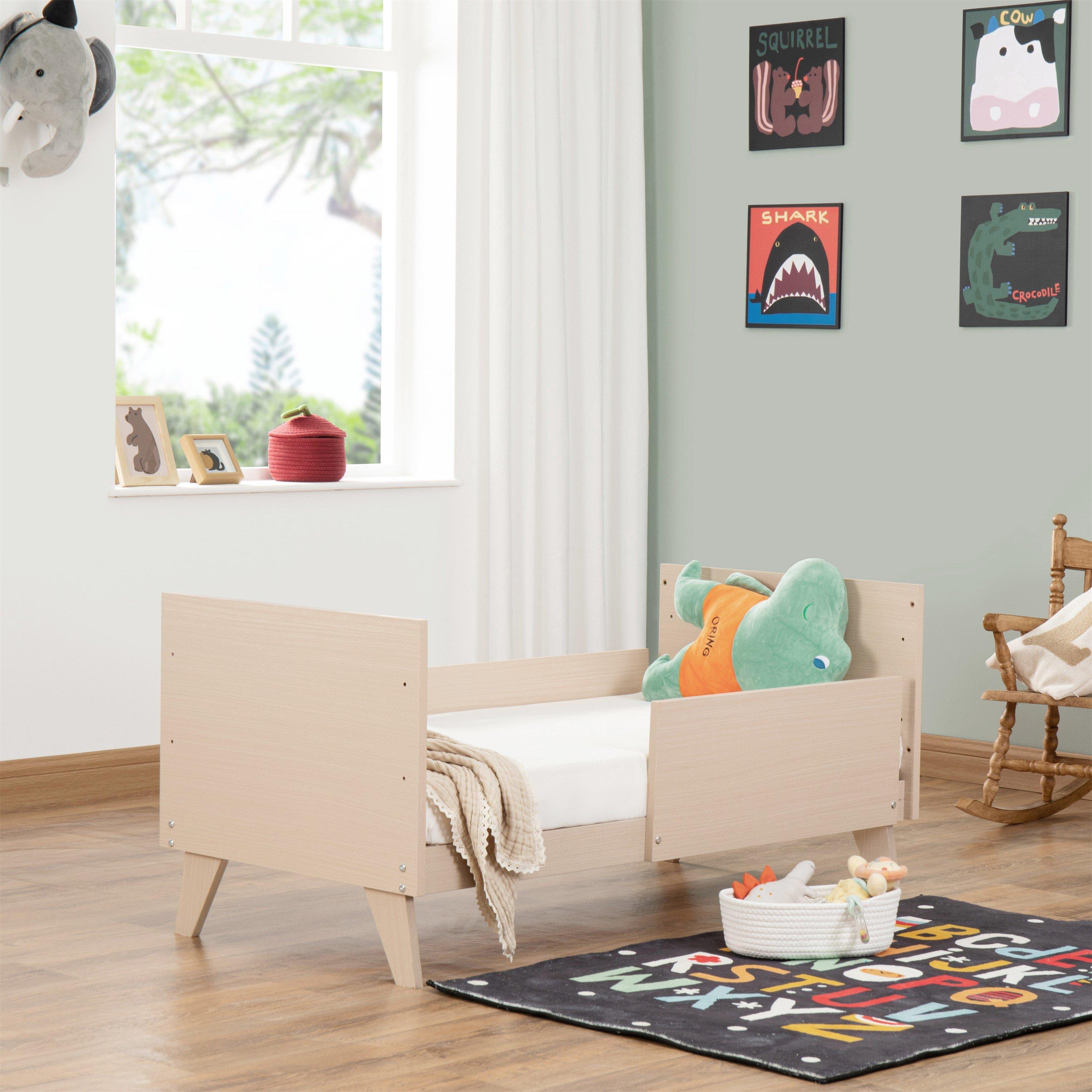 Natural - Babymore - Babymore Dante Mini Cot Bed - Natural - 4