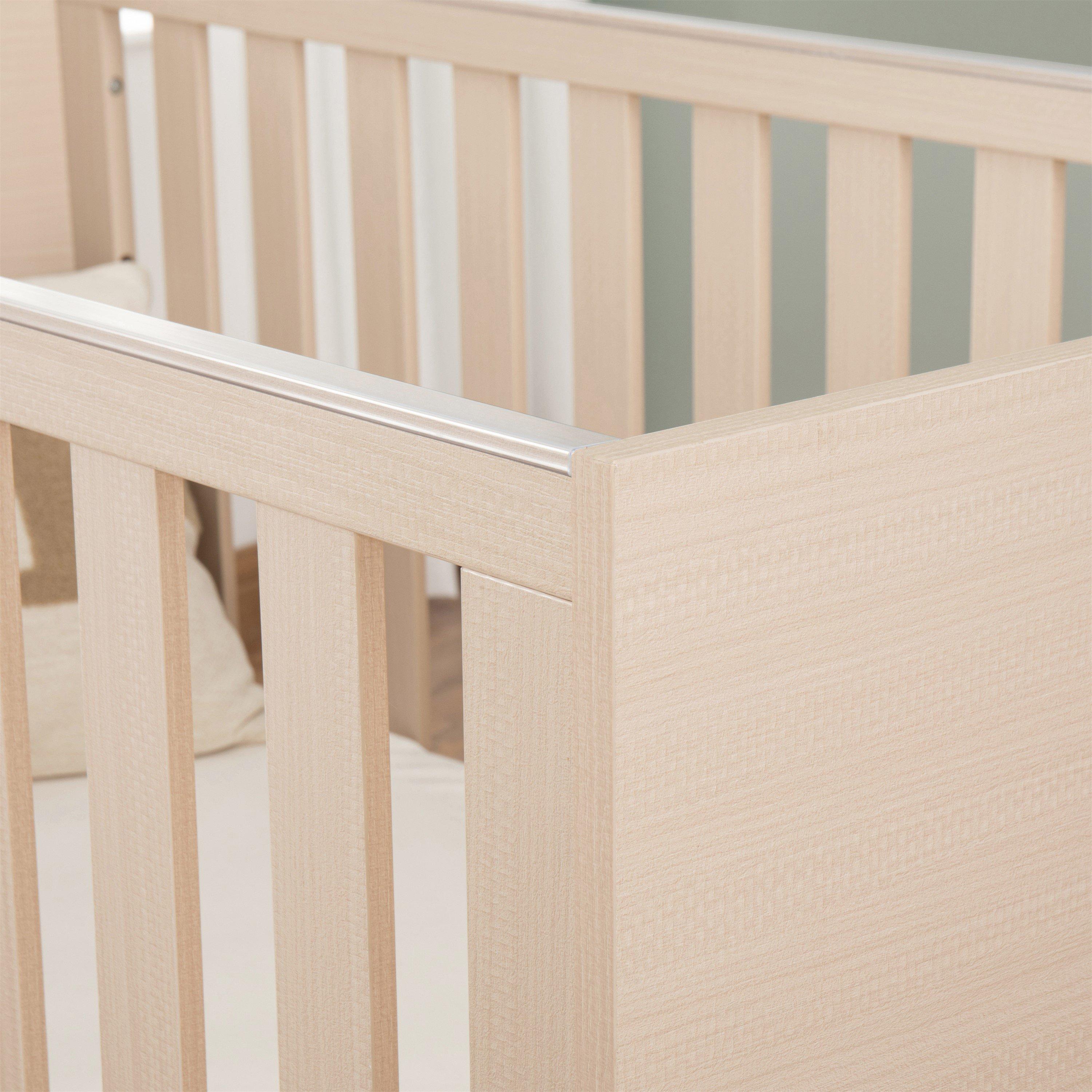 Natural - Babymore - Babymore Dante Mini Cot Bed - Natural - 6