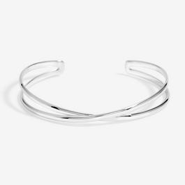 Simply Silver Sterling Silver 925 Polished Open Crossover Cuff