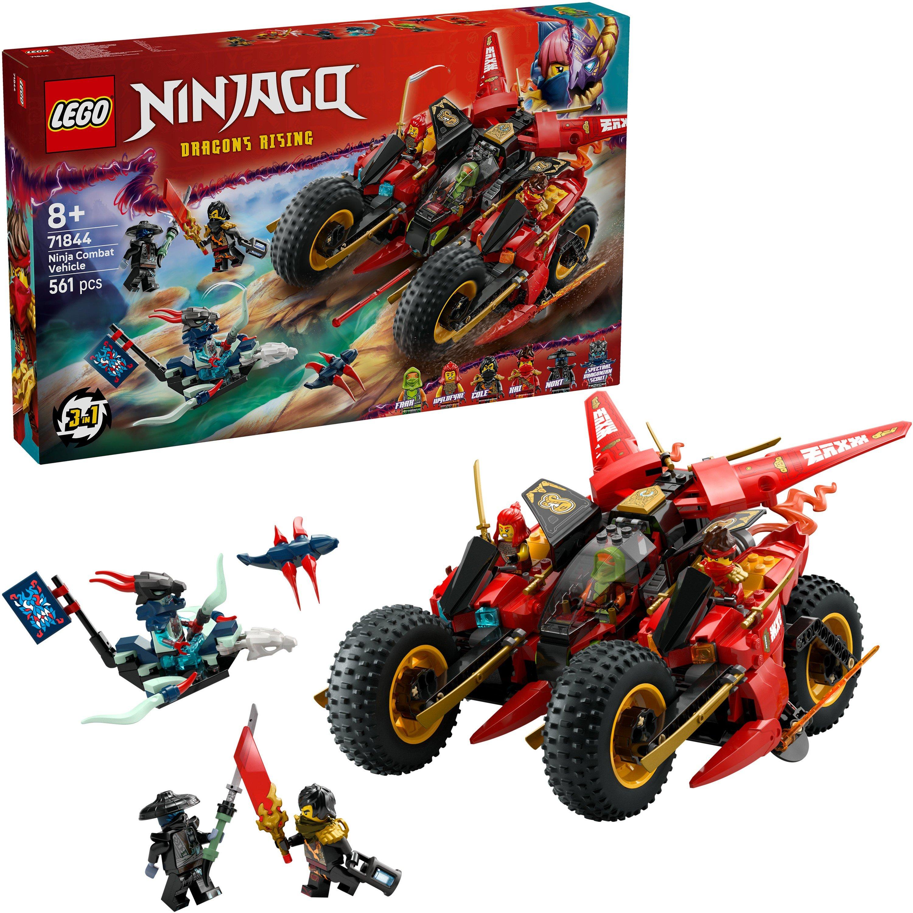 Combat Vehicle - LEGO - LEGO® NINJAGO® Ninja Combat Vehicle 3-in-1 Toy Building Set 71844 - 1