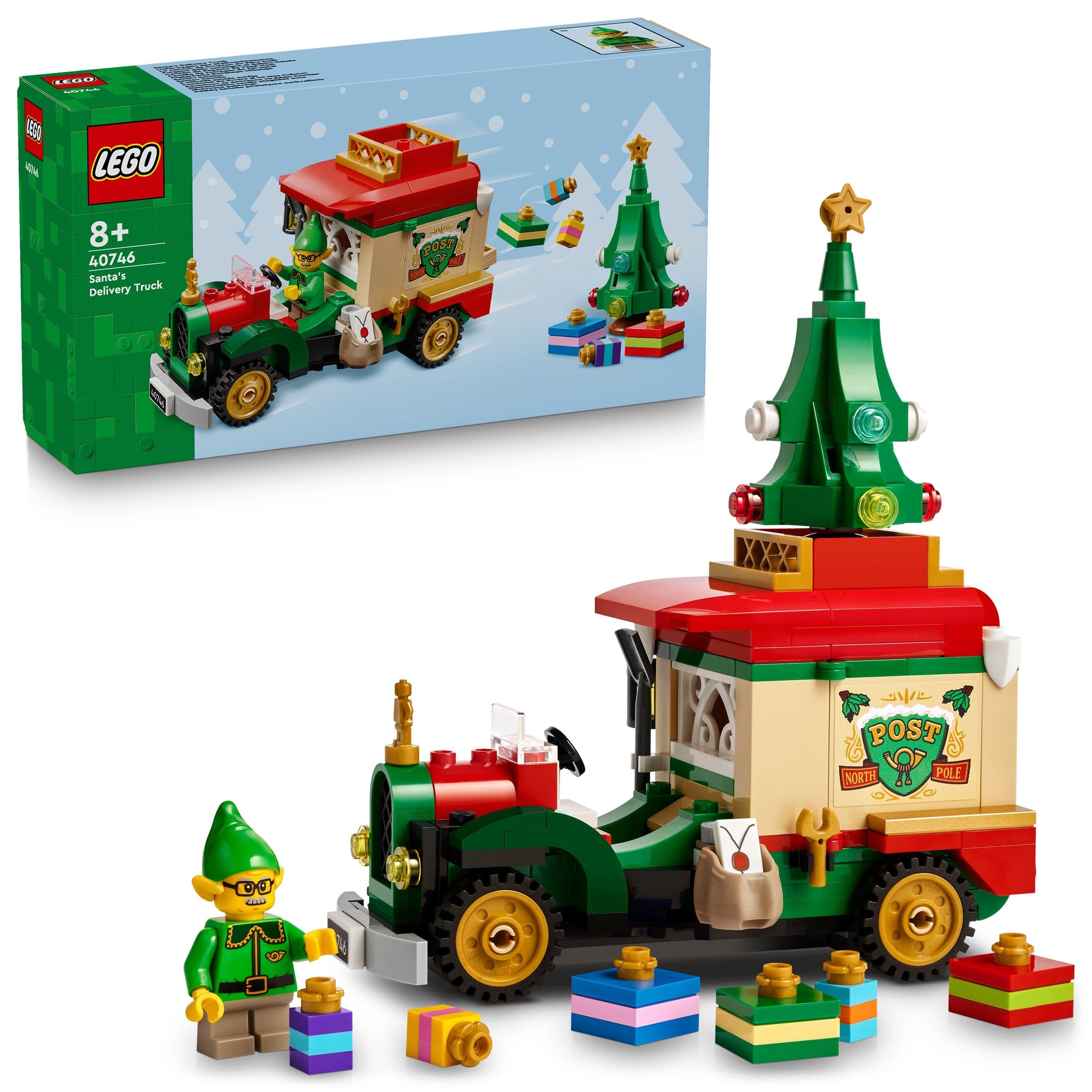 LEGO LEGO Santa’s Delivery Truck Pretend Play Toy with Christmas Presents and Elf Minifigure 40746