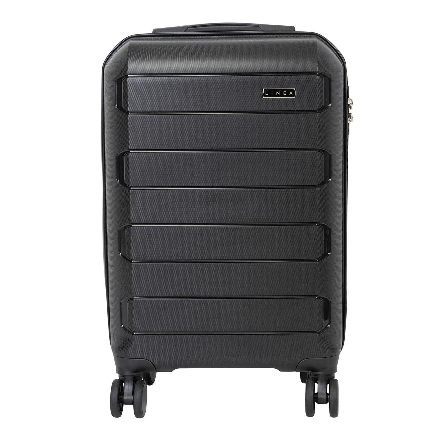 Black - Linea - Monza Suitcase PP Hard Suitcase Travel Luggage (22inch Cabine Friendly) - 2