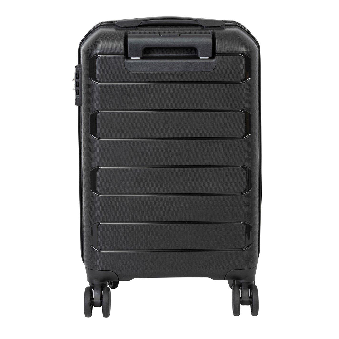 Black - Linea - Monza Suitcase PP Hard Suitcase Travel Luggage (22inch Cabine Friendly) - 3