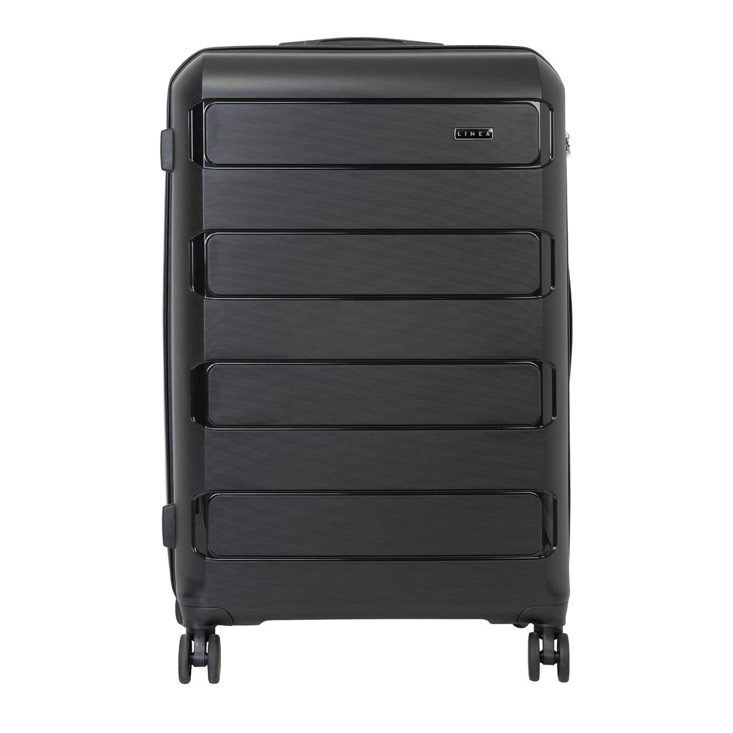 Black - Linea - Monza Suitcase PP Hard Suitcase Travel Luggage (22inch Cabine Friendly) - 6