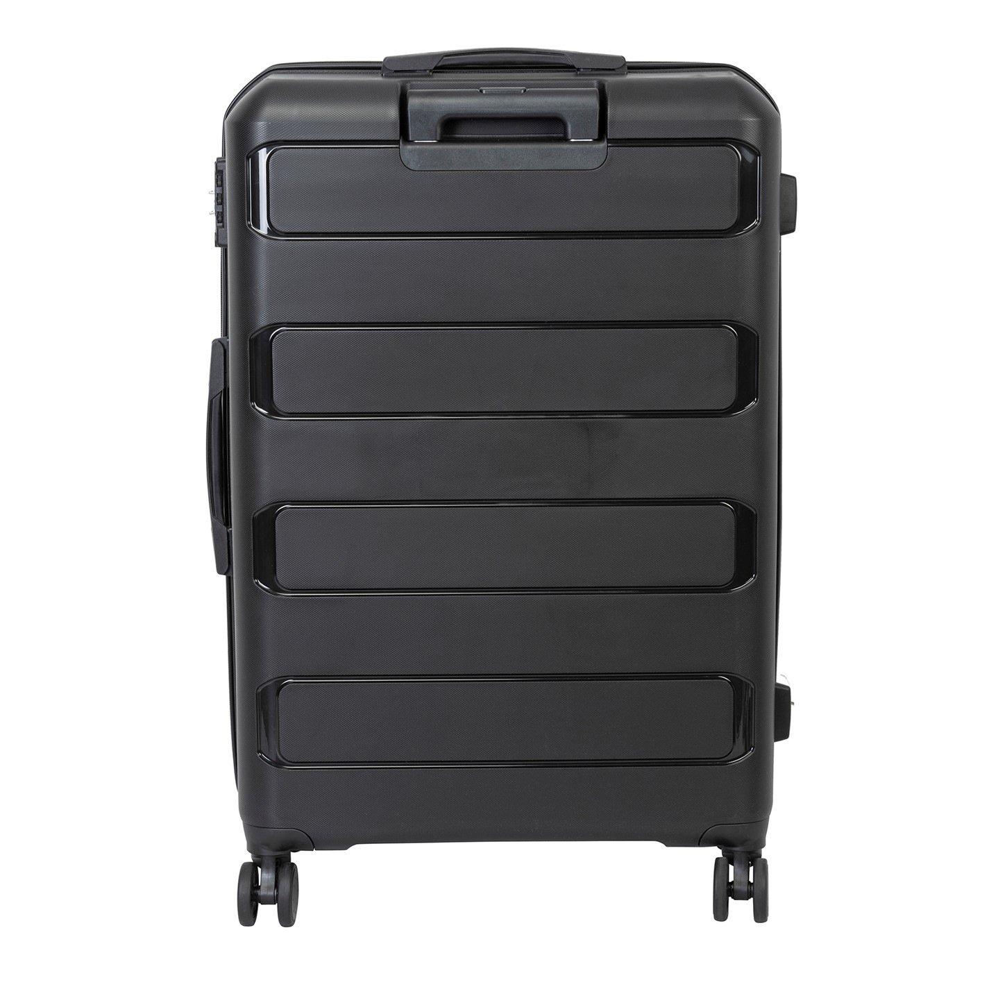 Black - Linea - Monza Suitcase PP Hard Suitcase Travel Luggage (22inch Cabine Friendly) - 8