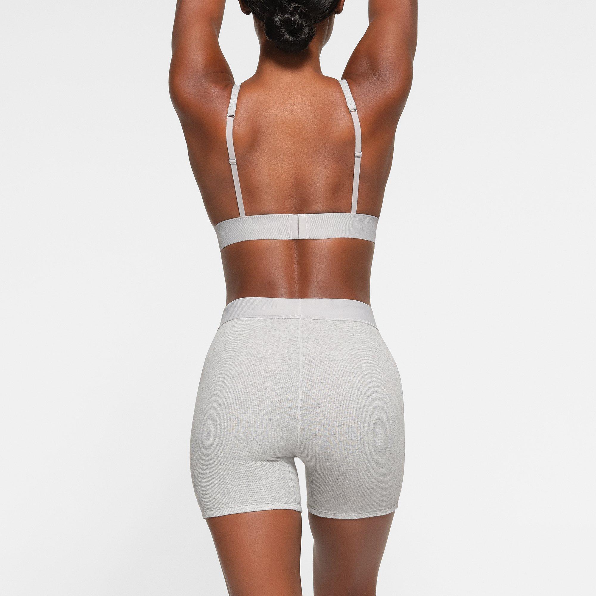 Light Hthr Grey - SKIMS - Womens Cotton Jersey Rib Boxer - 3