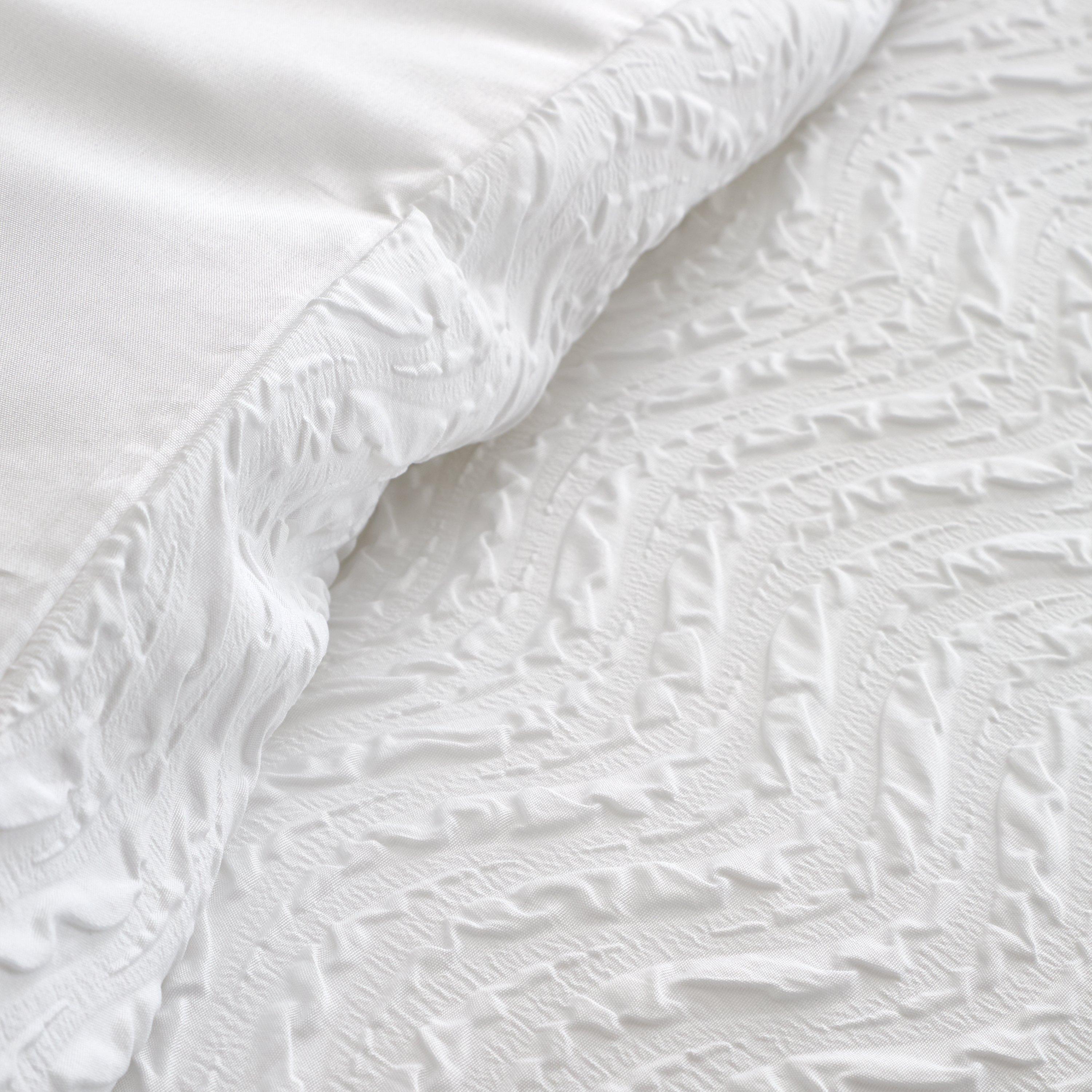 White - Catherine Lansfield - Heatset Wave Duvet Cover Set - 3