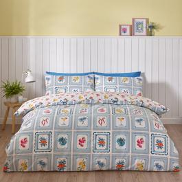 Catherine Lansfield Riviera Tiles Reversible Duvet Cover Set