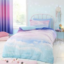 Catherine Lansfield Ombre Rainbow Clouds Reversible Duvet Cover Set