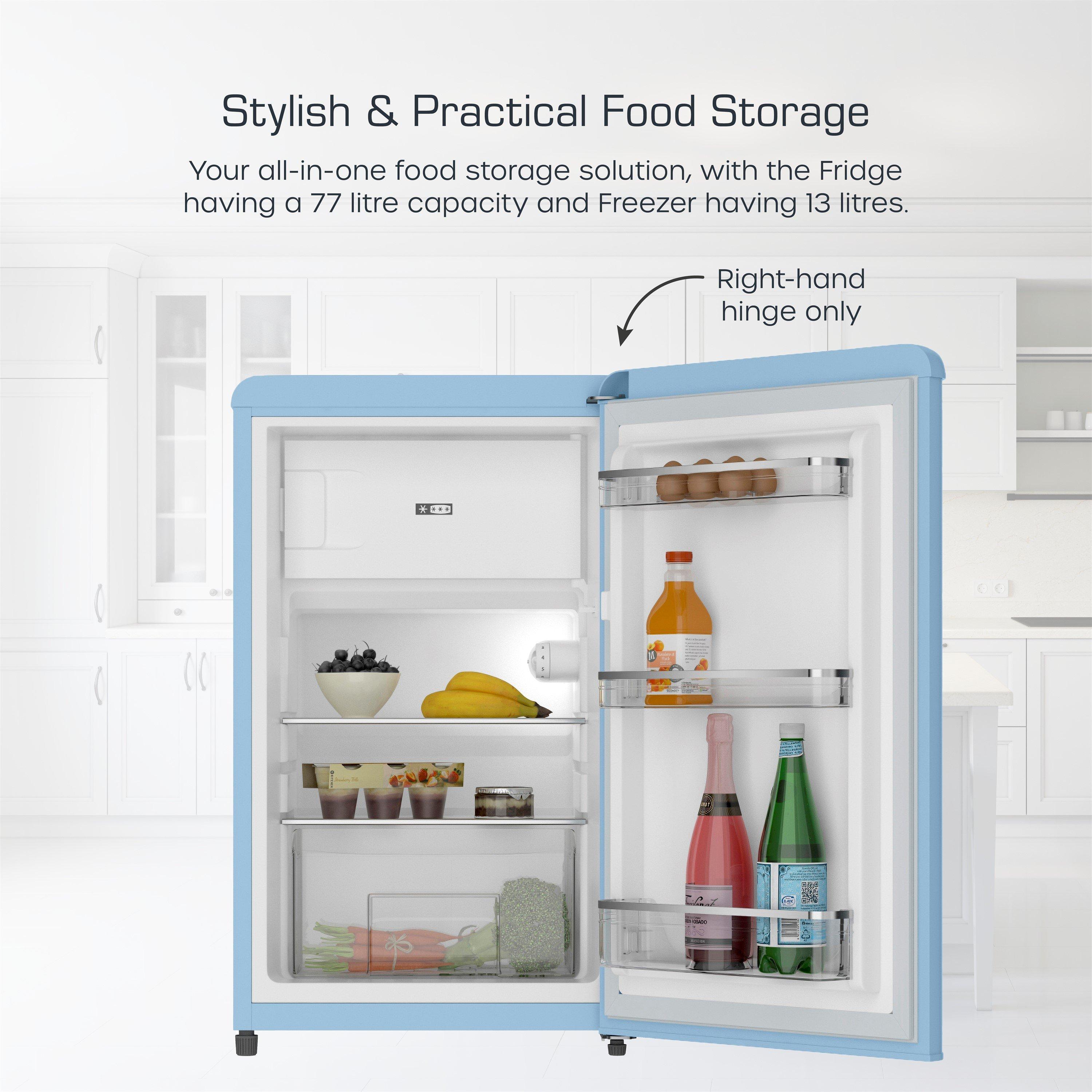 Blue - Swan - Retro Under Counter Fridge - Blue - 4