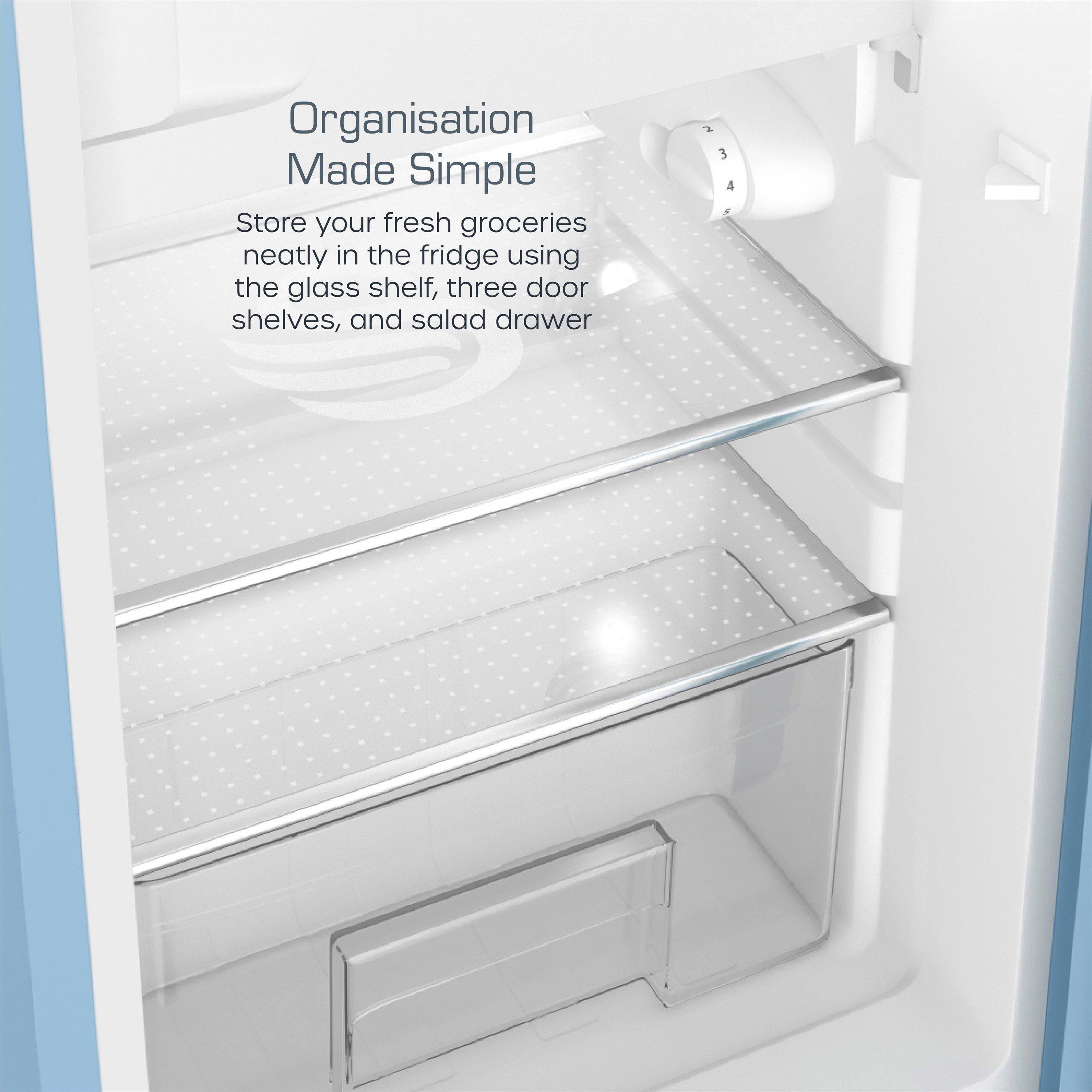 Blue - Swan - Retro Under Counter Fridge - Blue - 5