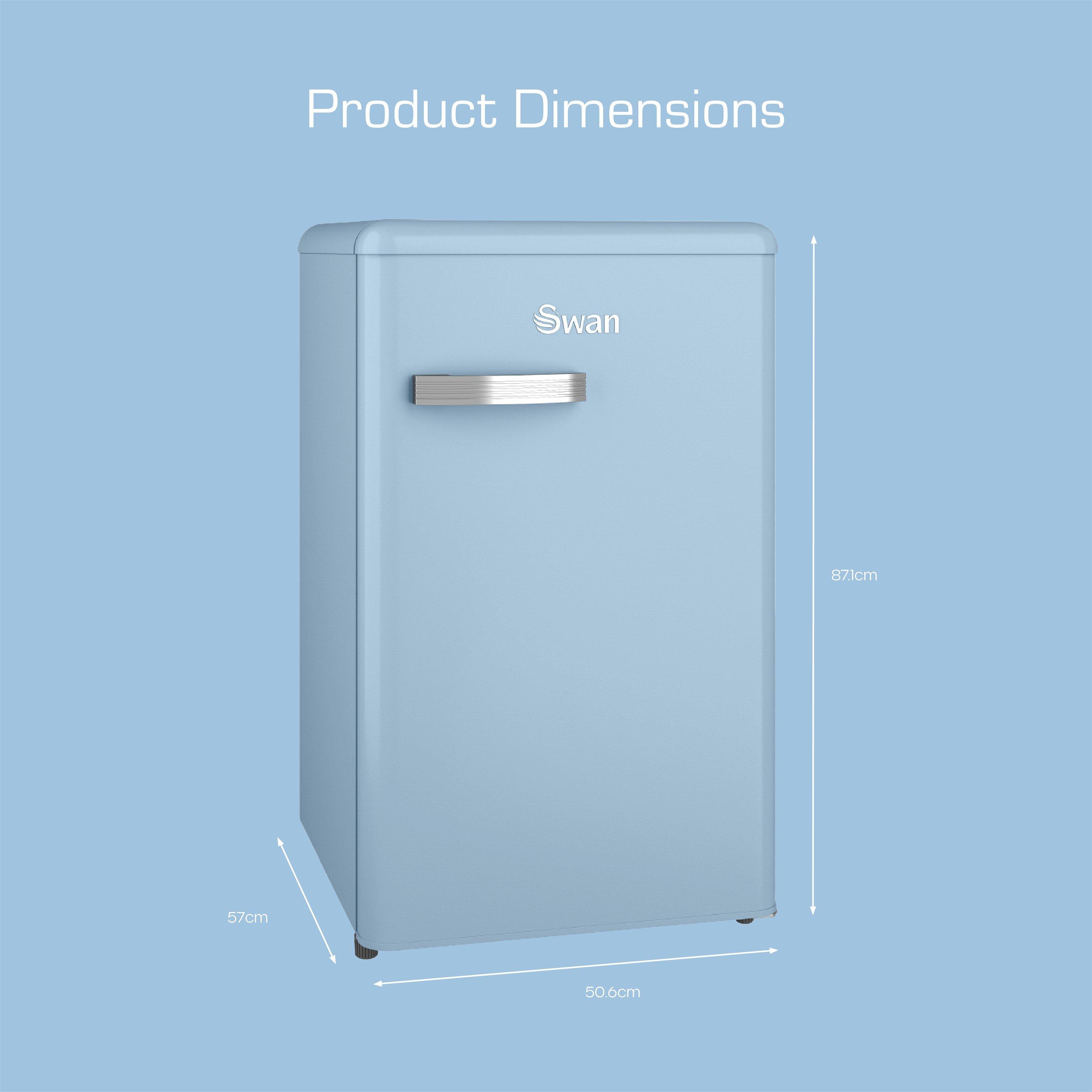 Blue - Swan - Retro Under Counter Fridge - Blue - 7