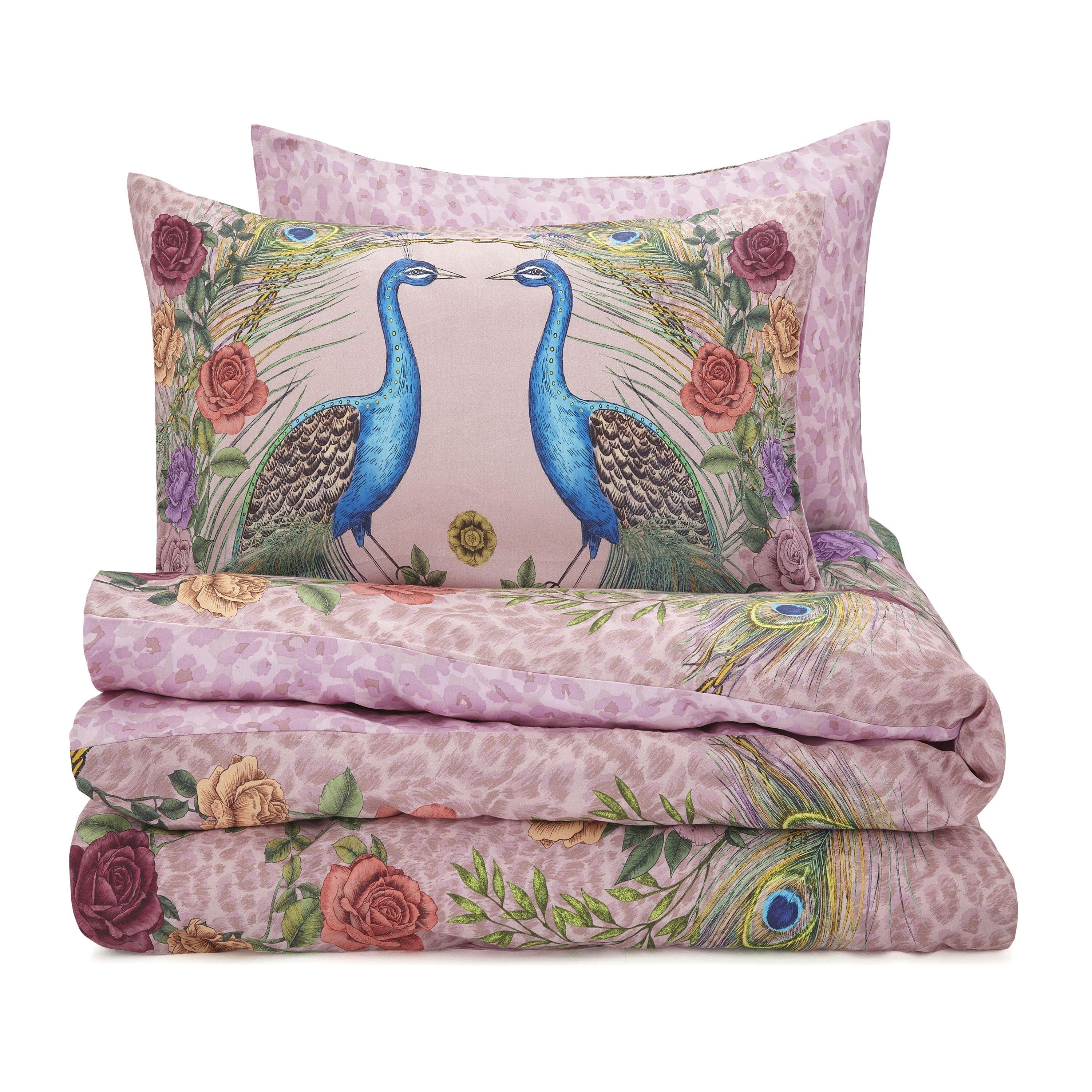 Pink - Matthew Williamson - Xanadu Peacock 200TC Cotton Sateen Duvet Cover Set - 5