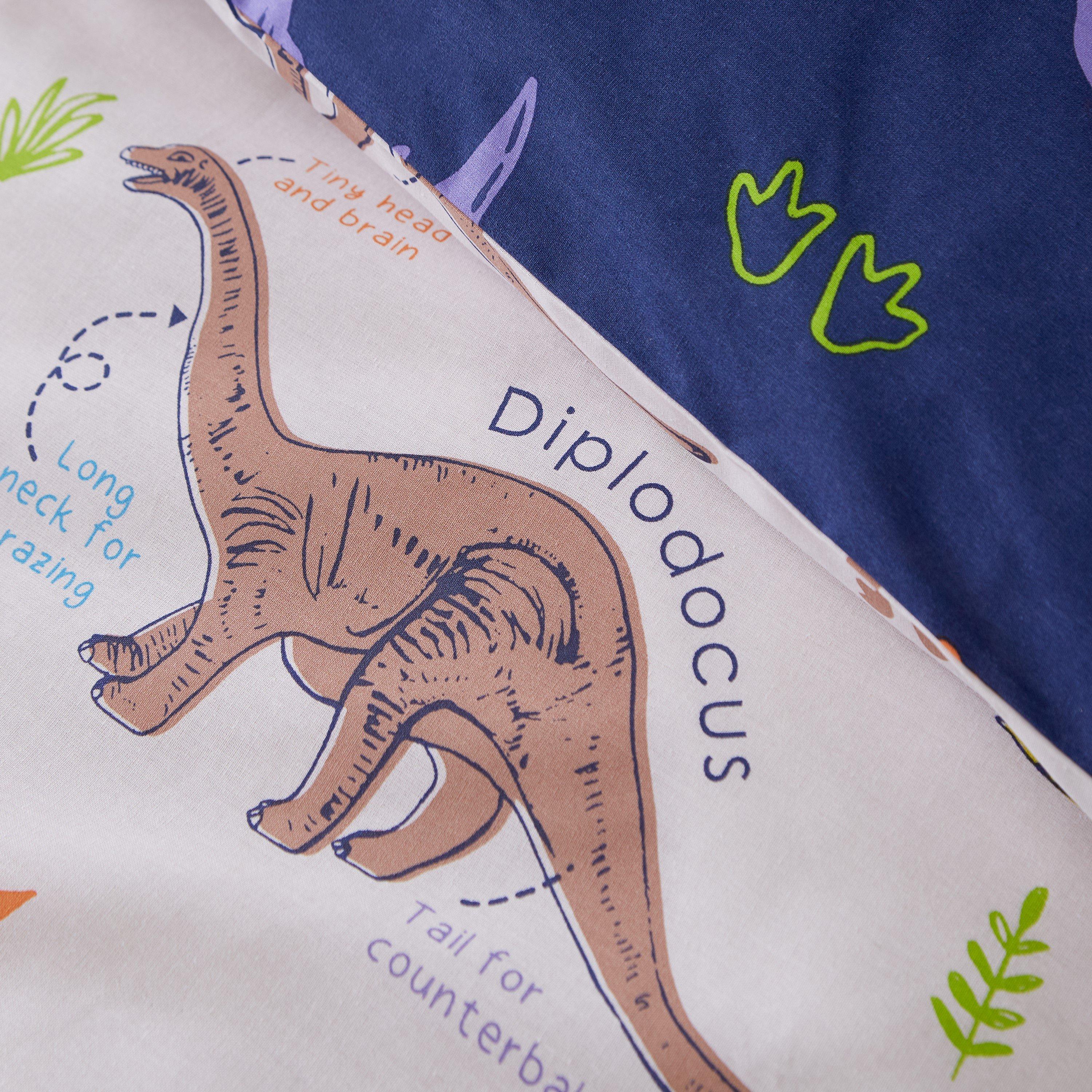 Natural - Catherine Lansfield - Prehistoric Dinosaurs Reversible Duvet Cover Set - 4