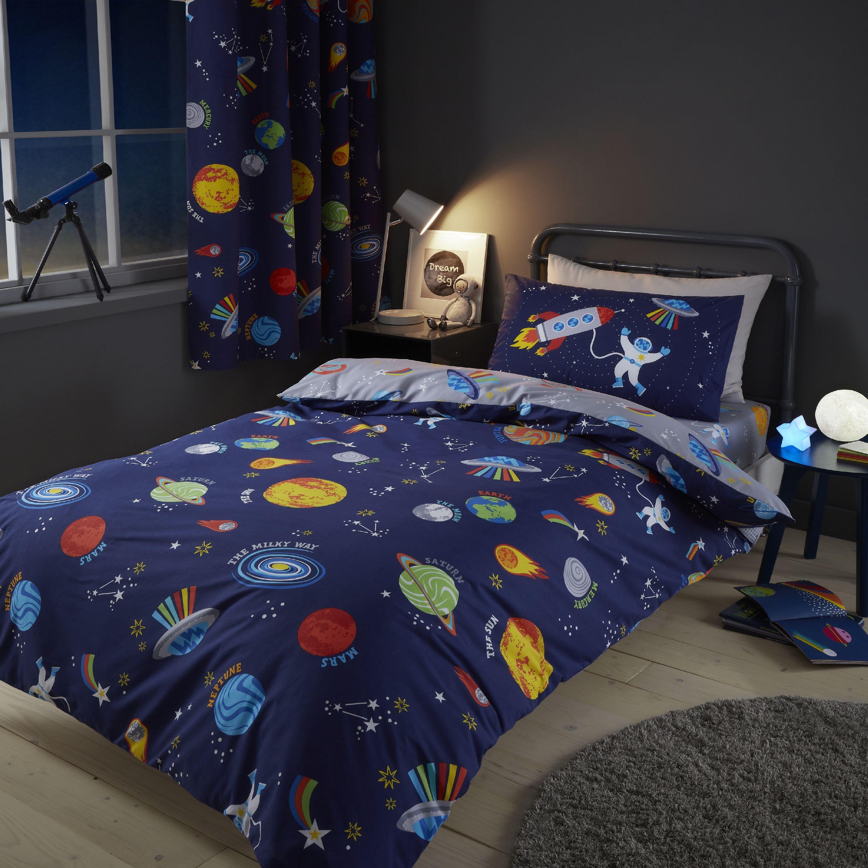 Catherine Lansfield Lost In Space Reversible Duvet Cover Set