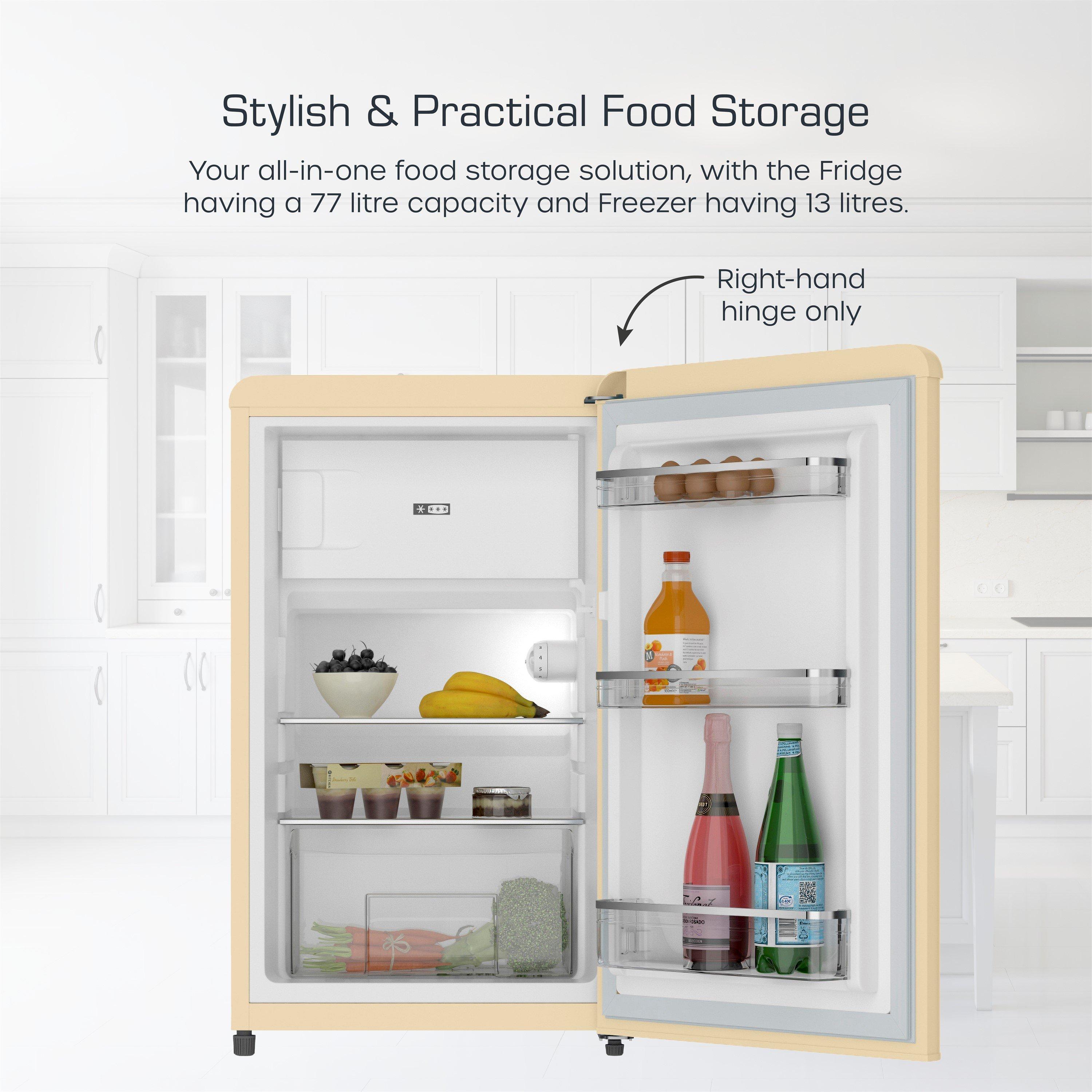 Cream - Swan - Retro Under Counter Fridge Cream - 3