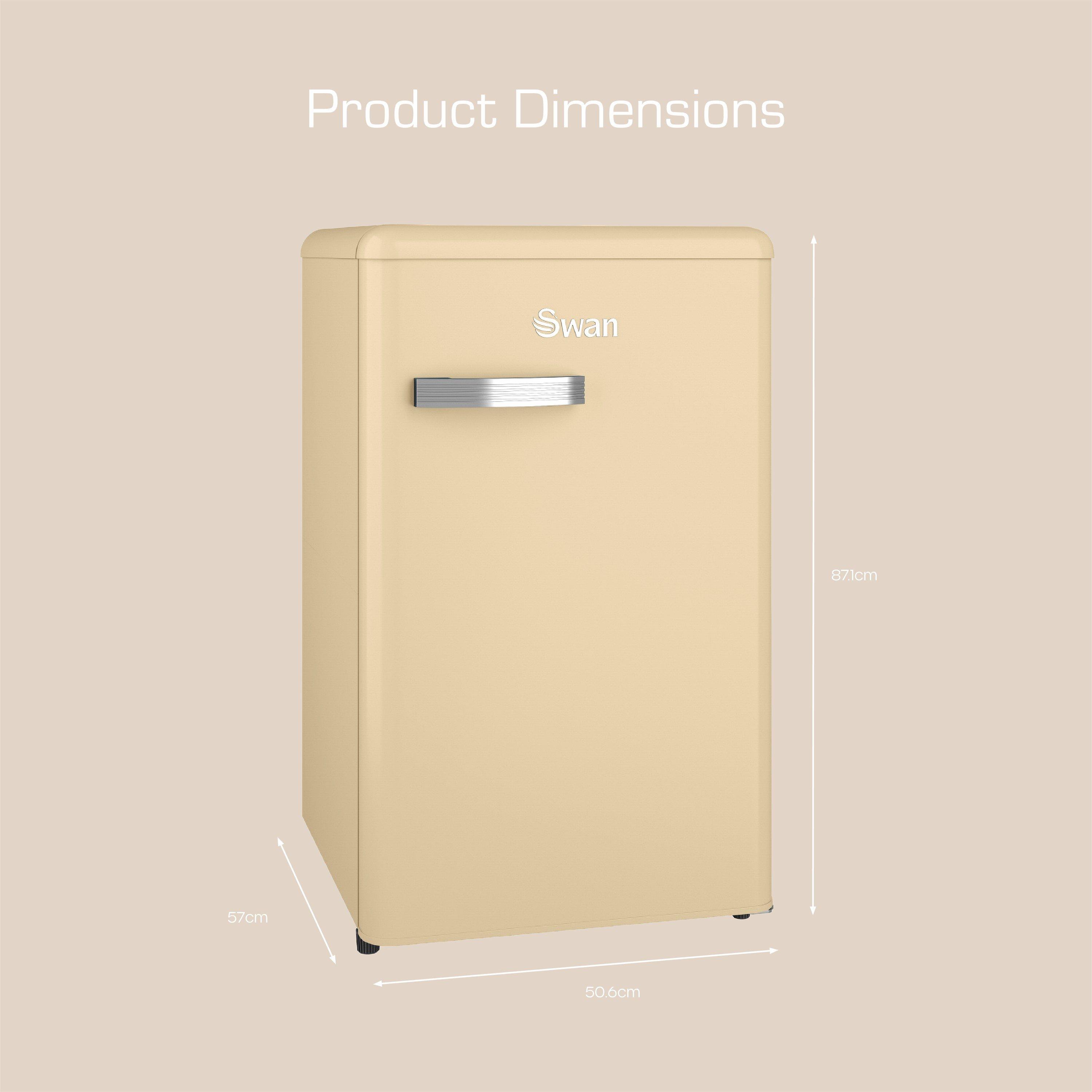 Cream - Swan - Retro Under Counter Fridge Cream - 6