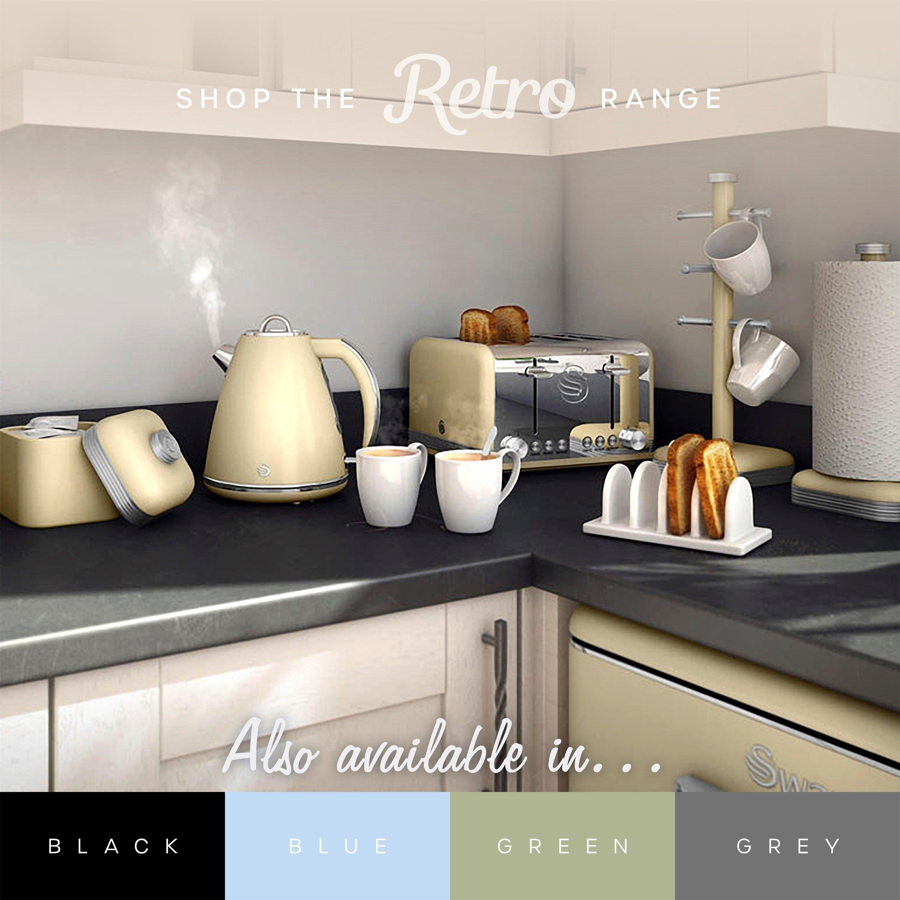 Cream - Swan - Retro Under Counter Fridge Cream - 9