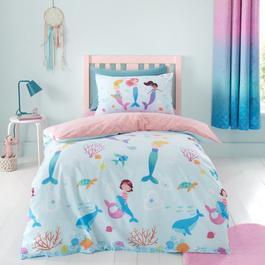 Catherine Lansfield Mermaid Reversible Duvet Cover Set