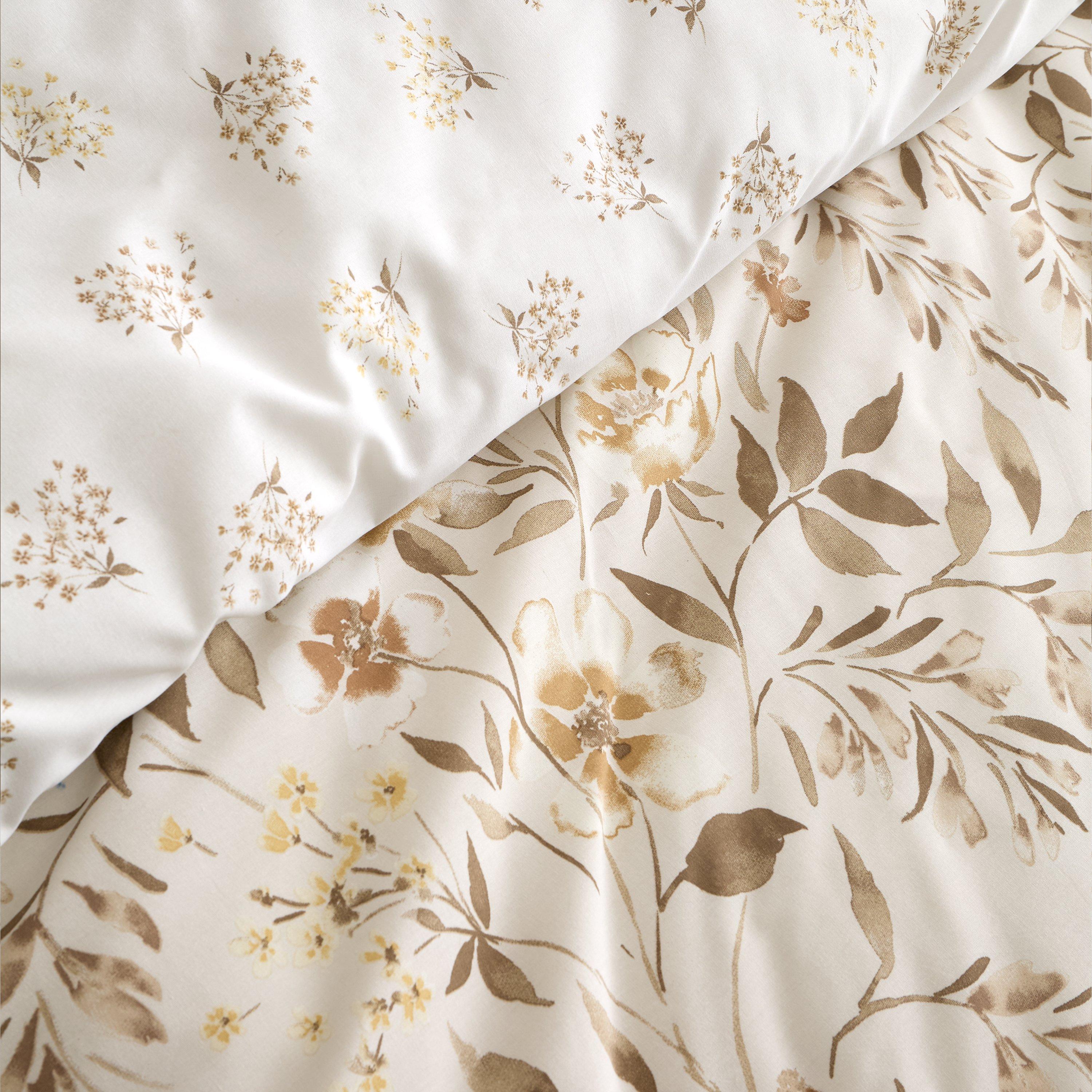 Natural - Catherine Lansfield - Isadora Floral Reversible Duvet Cover Set - 4
