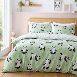 Catherine Lansfield Panda Paws Reversible Duvet Cover Set