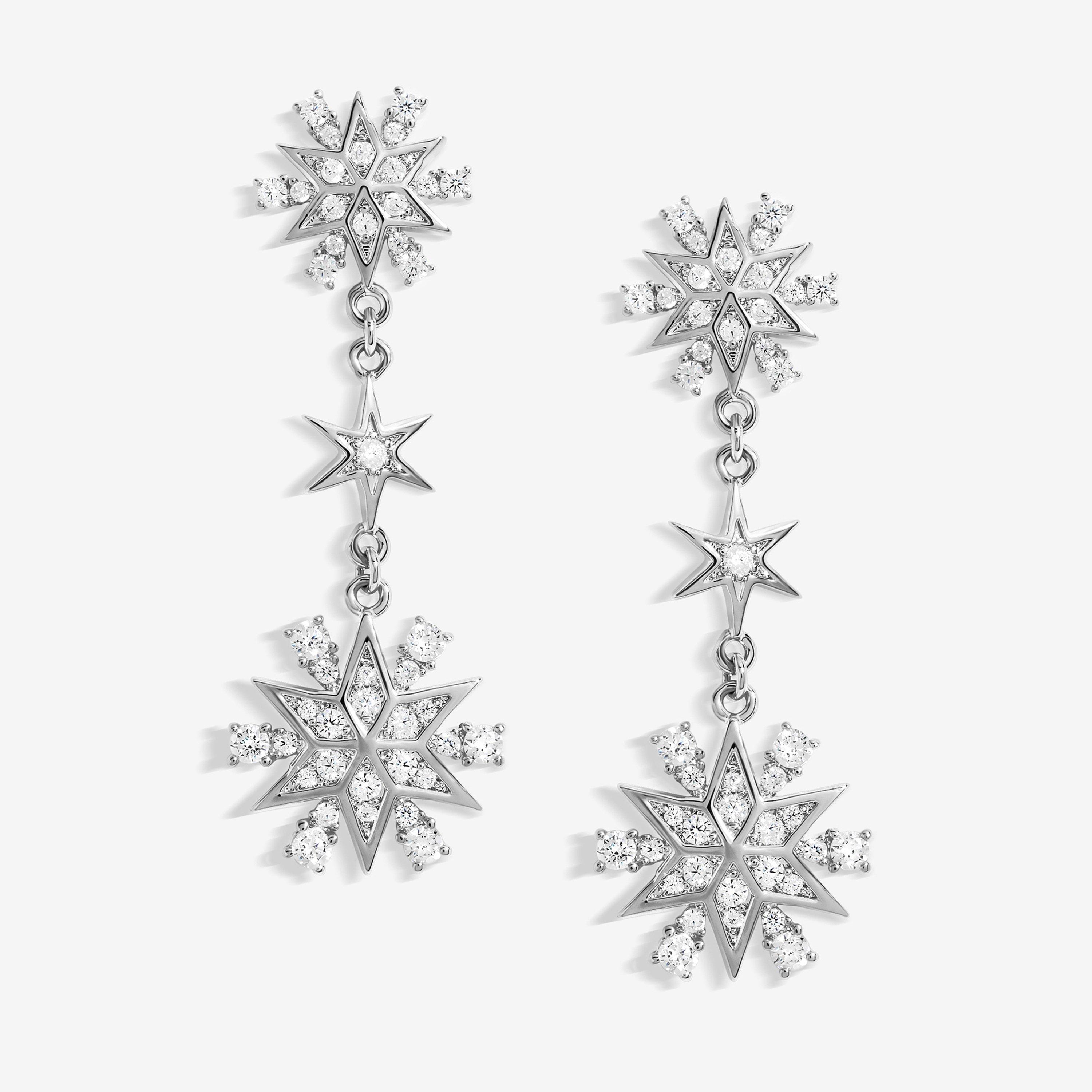 Silver - Jon Richard - Rhodium Plated Celestial Earrings - 1